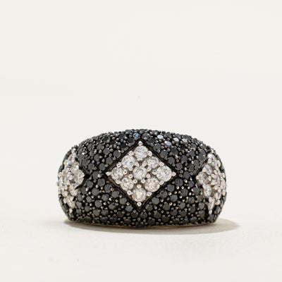 Black & White Diamond Dome Ring | 1.40ctw, 1.00ctw | SZ 6.75