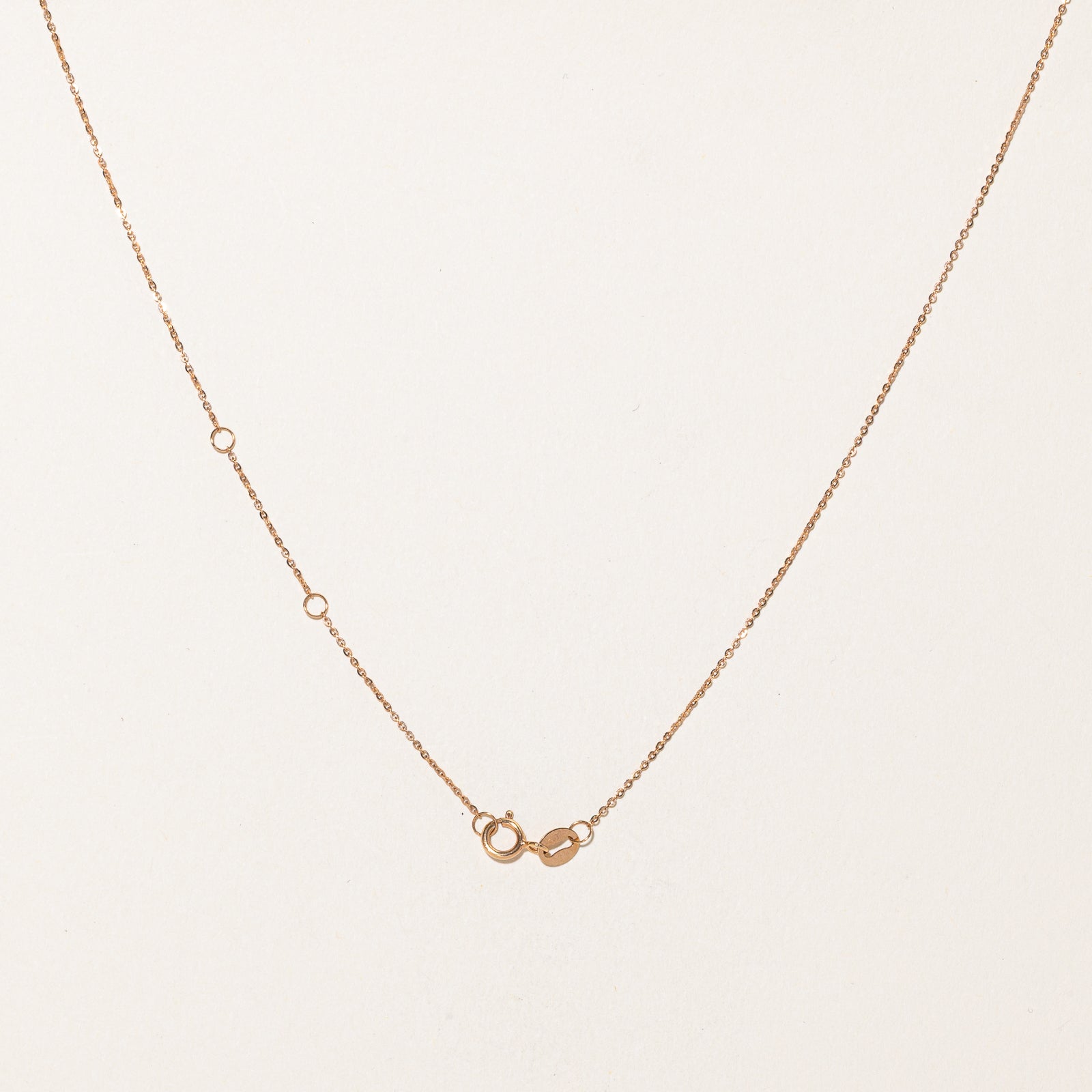 Diamond Clover Key Pendant Necklace | 0.03ctw | 18"