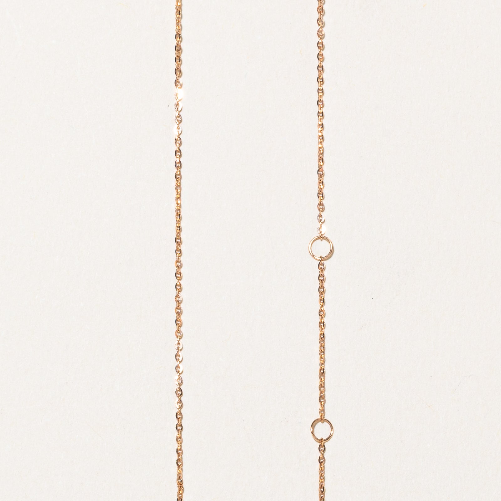 Diamond Clover Key Pendant Necklace | 0.03ctw | 18"