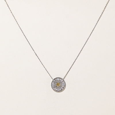 GIA Fancy Deep Brownish Yellow Diamond Pendant Necklace | 0.39ctw | 20