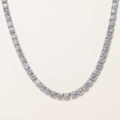 71ctw+ Natural Diamond Tennis Necklace | 71.30ctw | 21