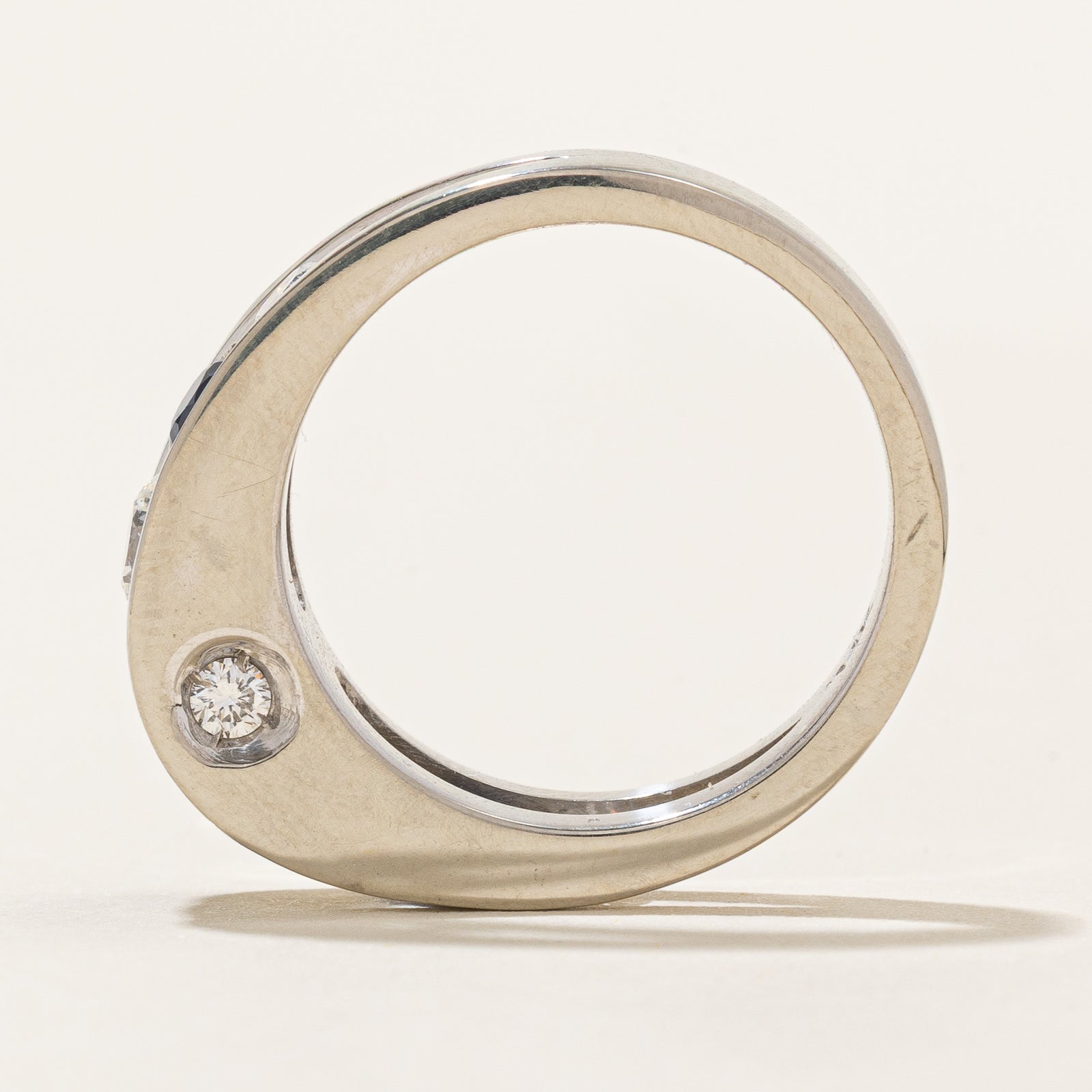 Sapphire & Diamond Tension Set Ring | 1.00ctw, 1.00ctw | SZ 6.5