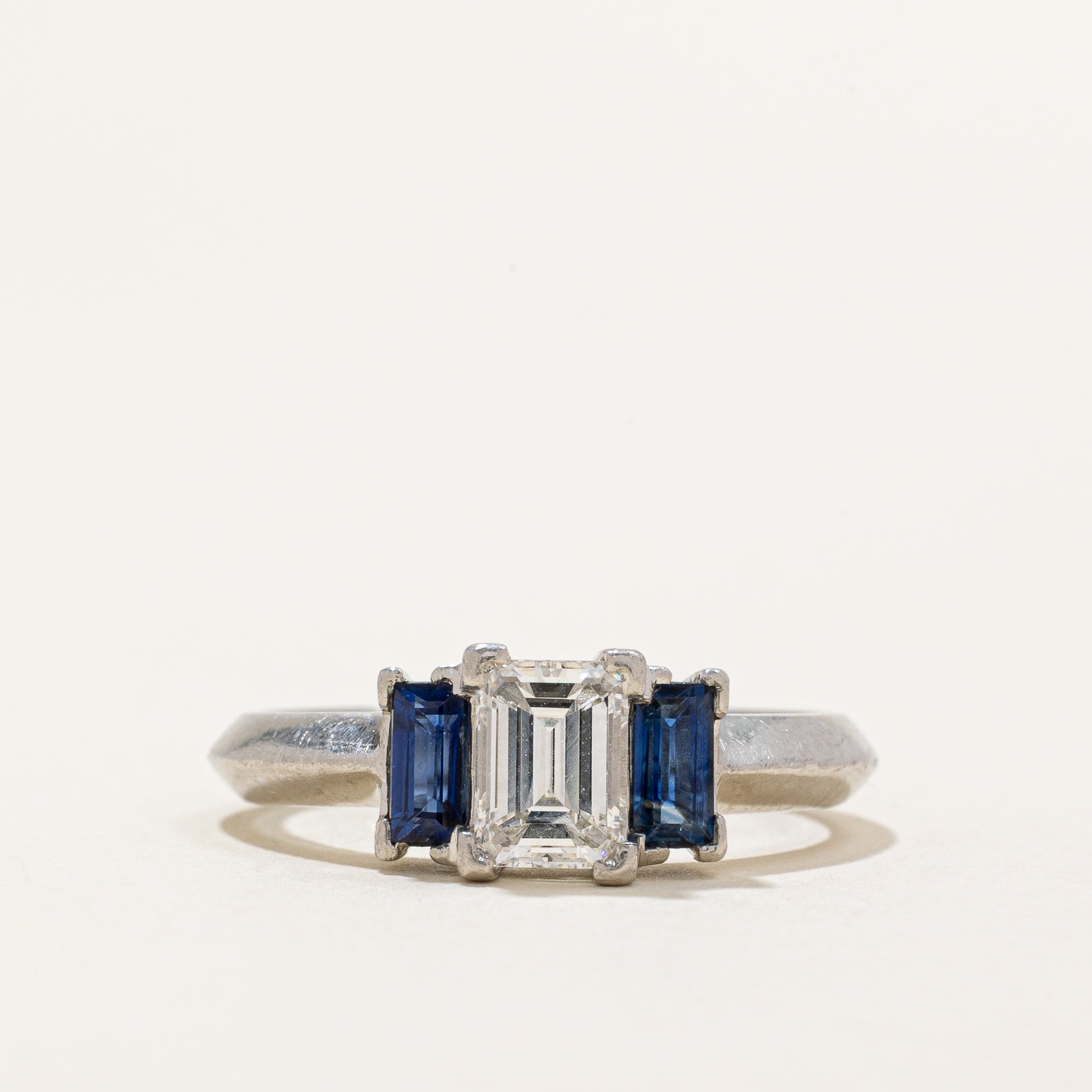 Diamond & Sapphire Engagement Ring | 0.75ct, 0.70ctw | SZ 7