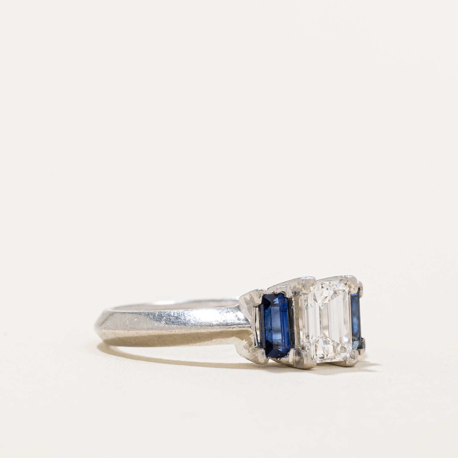 Diamond & Sapphire Engagement Ring | 0.75ct, 0.70ctw | SZ 7