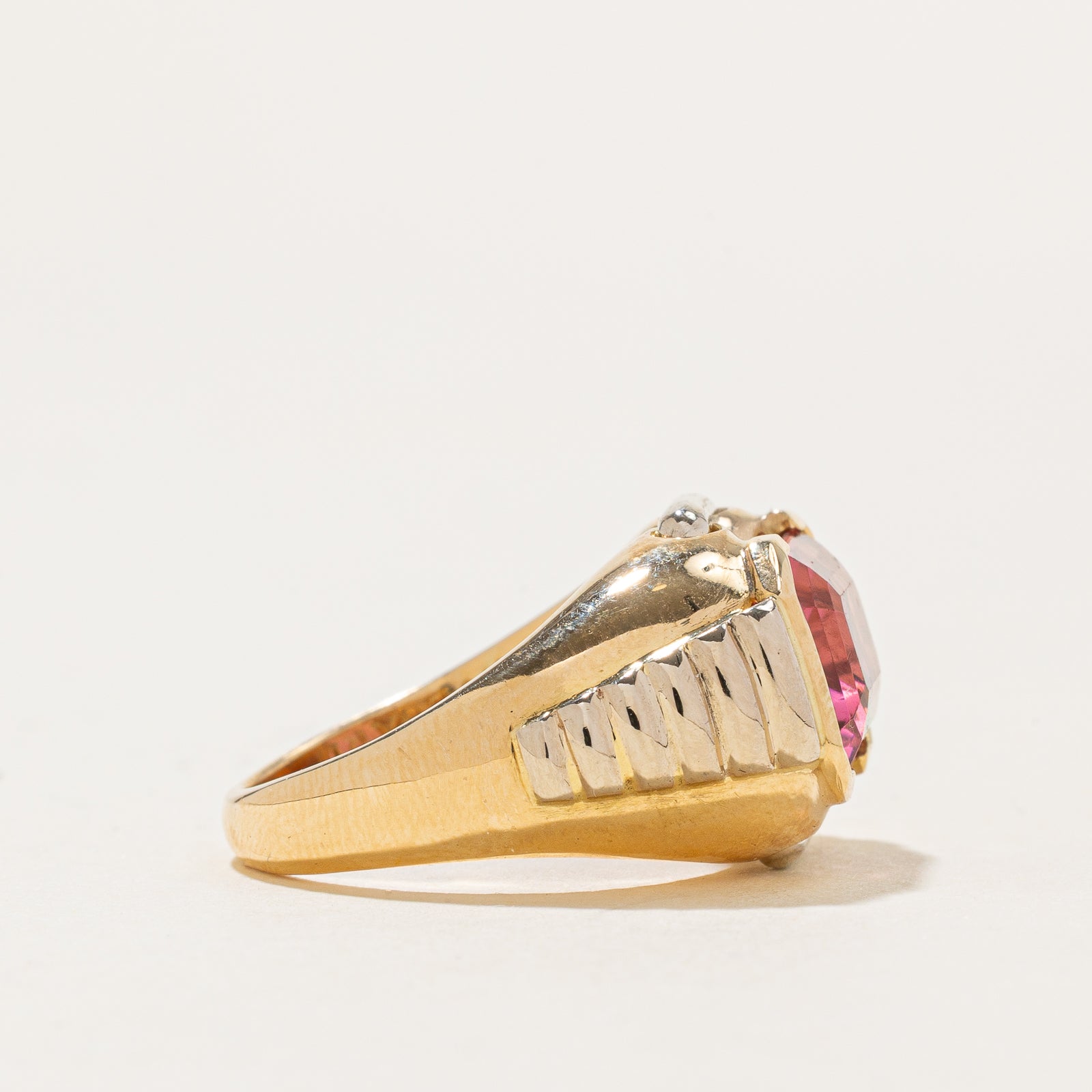 'Bvlgari' Bezel Set Pink Tourmaline Ring | 5.00ct | SZ 6