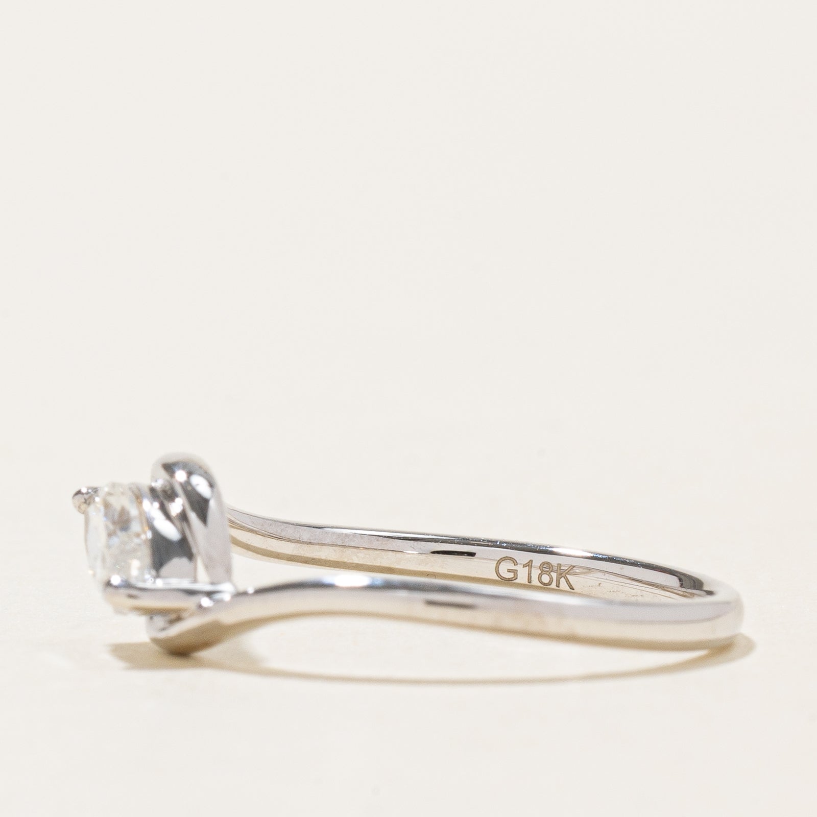 GIA Marquise Cut Diamond Bypass Ring | 0.45ct | SZ 6.5