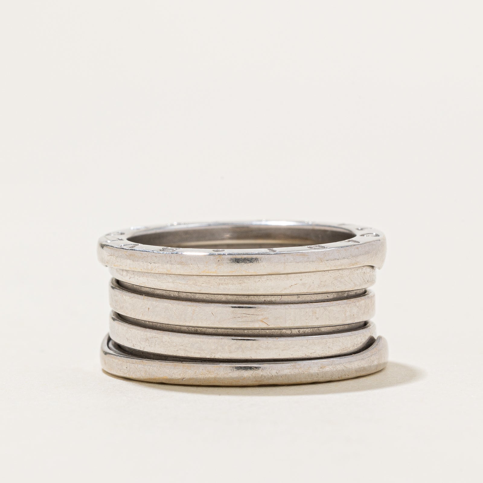 'Bvlgari' B.zero1 18k White Gold Ring | 10.00mm | SZ 8.75