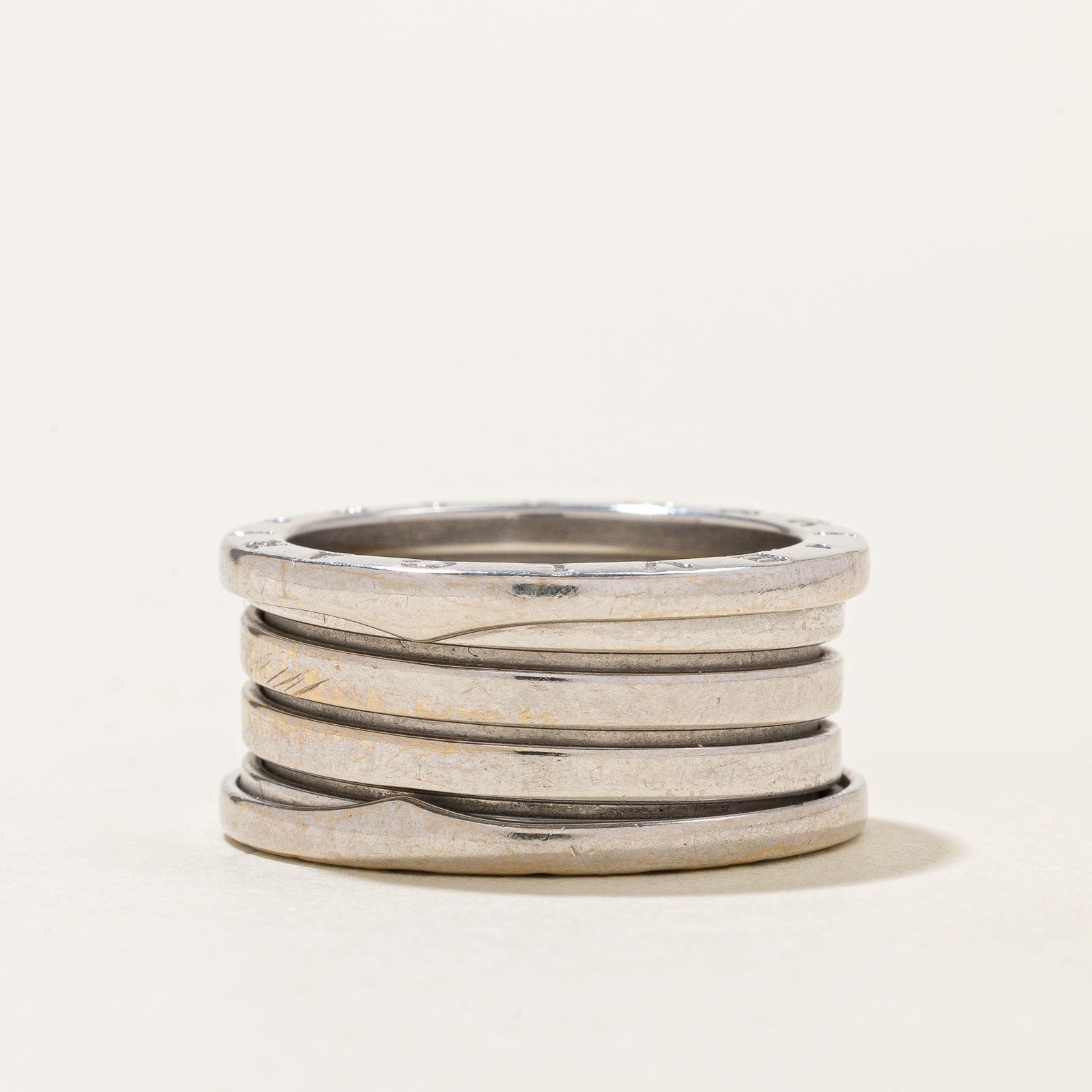'Bvlgari' B.zero1 18k White Gold Ring | 10.00mm | SZ 8.75