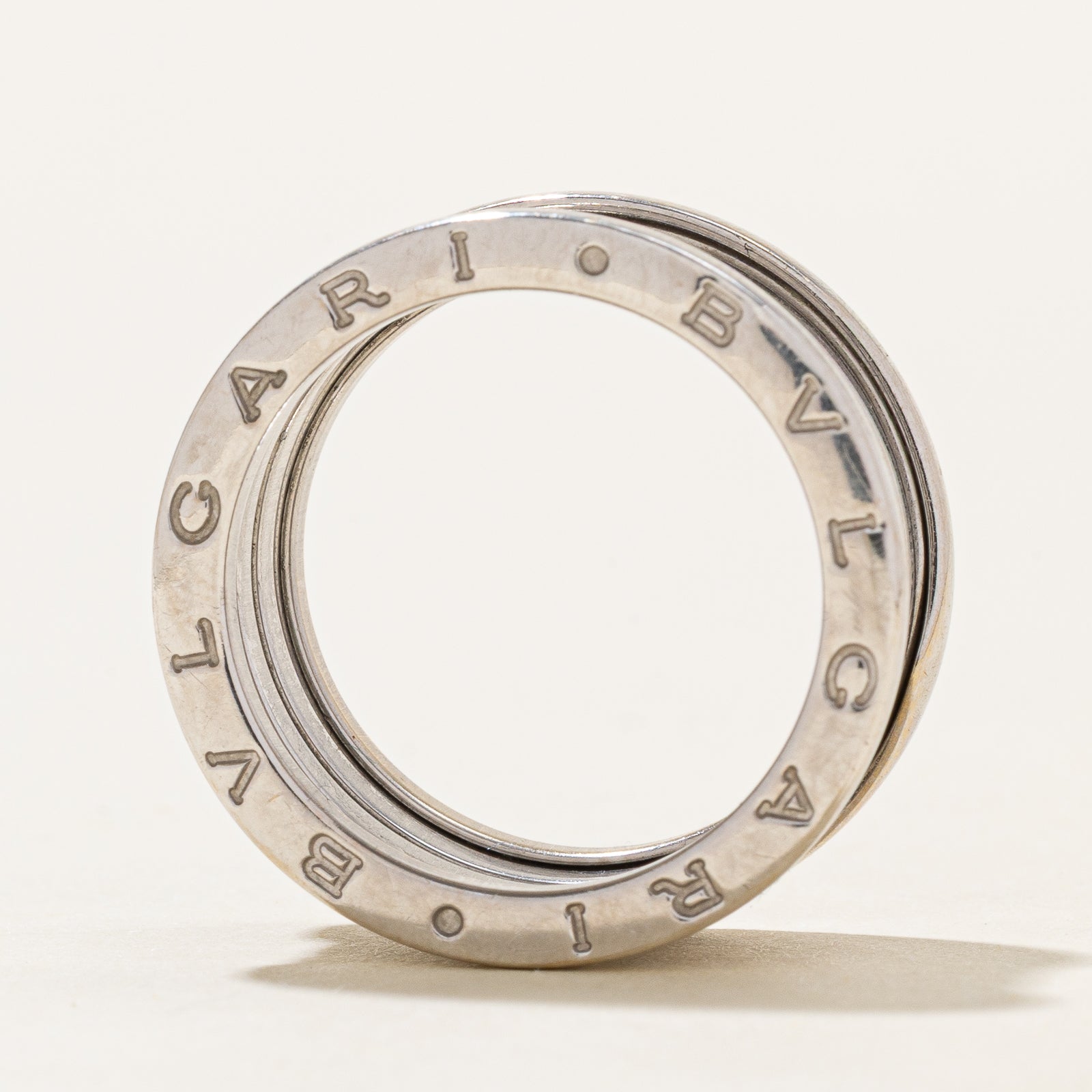 'Bvlgari' B.zero1 18k White Gold Ring | 10.00mm | SZ 8.75