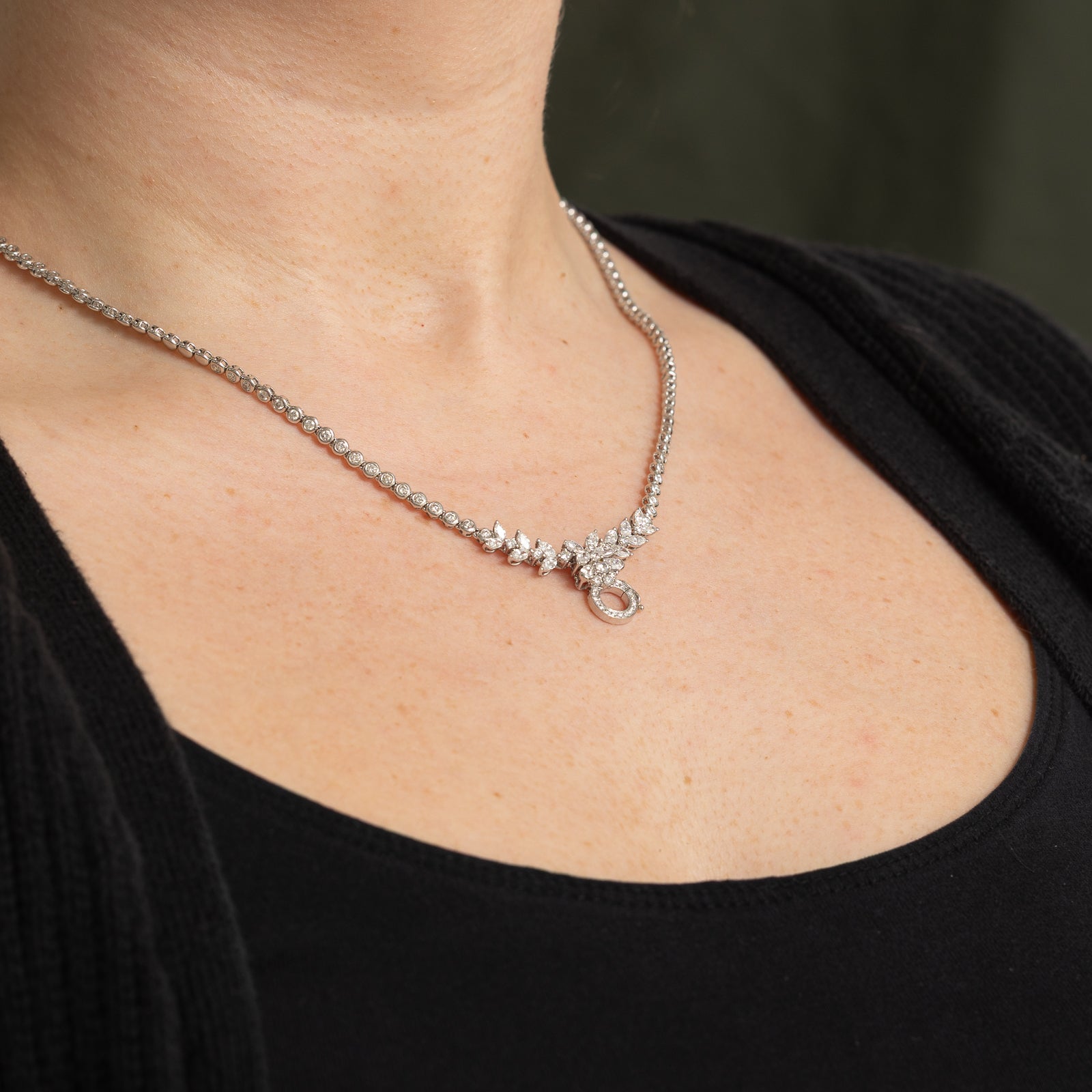 Diamond Encrusted Necklace | 2.50ctw | 18"
