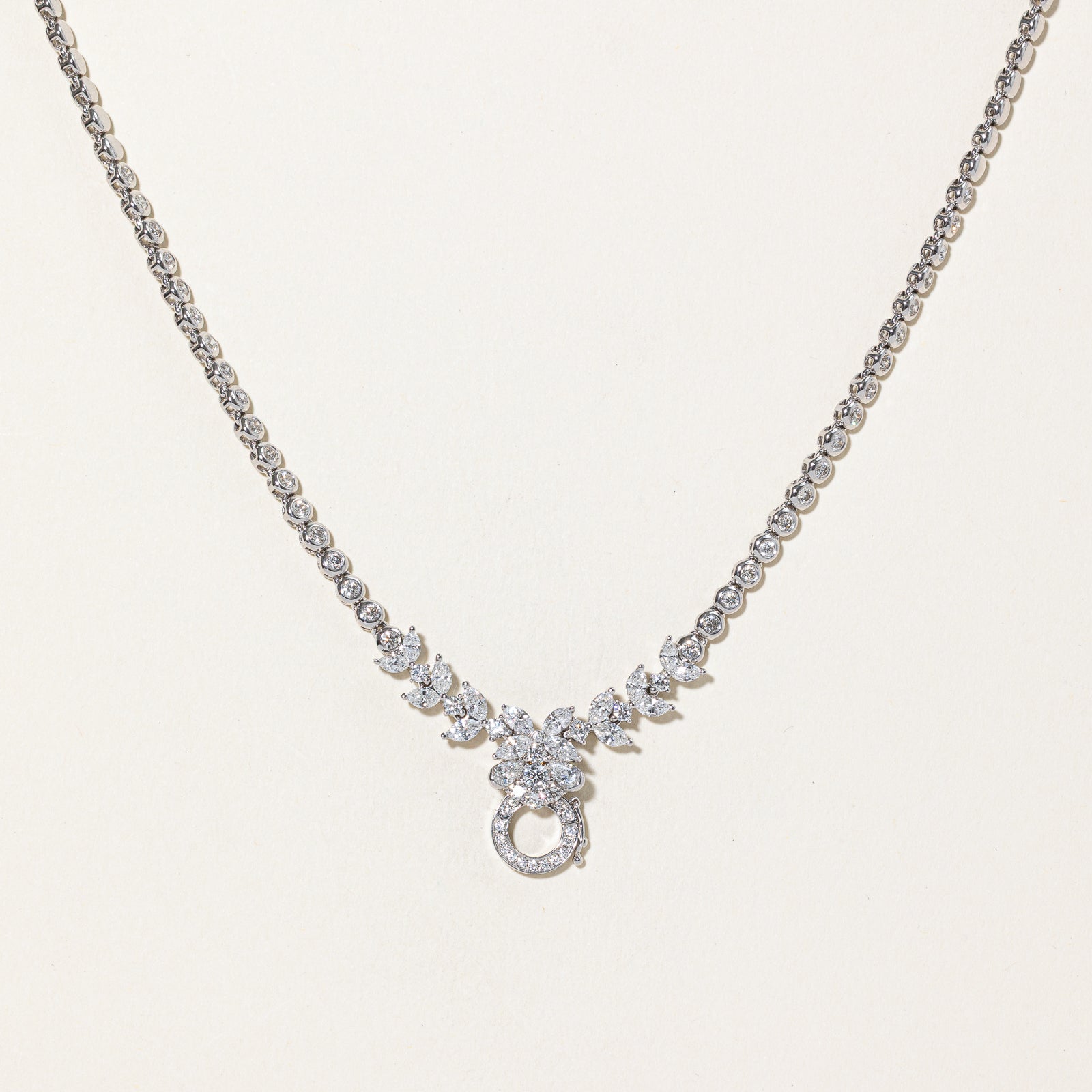 Diamond Encrusted Necklace | 2.50ctw | 18"