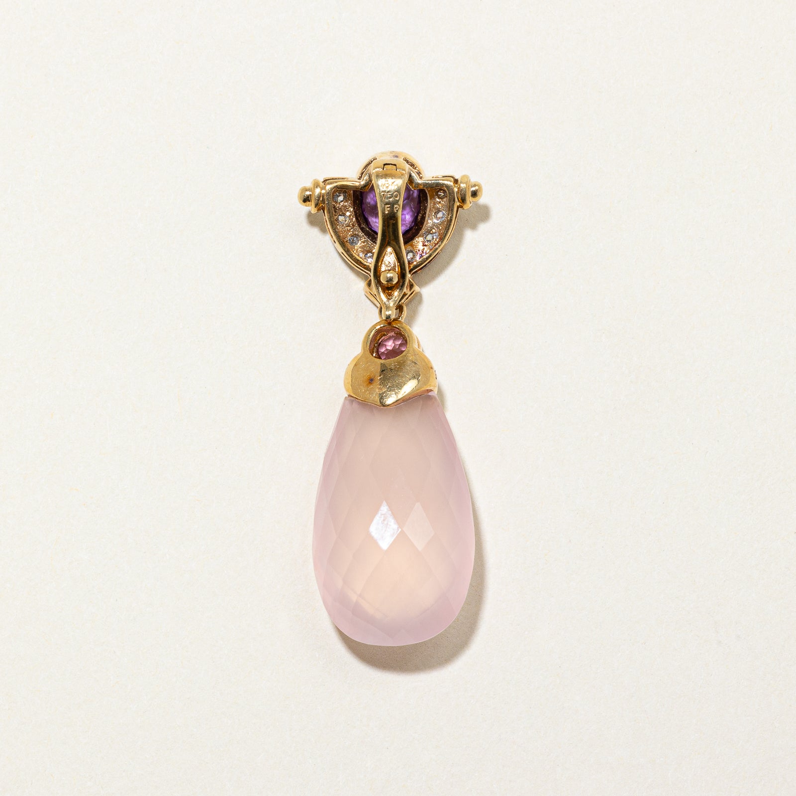 18k Multi Gemstone & Diamond Pendant  | 36.51ct, 0.13ctw