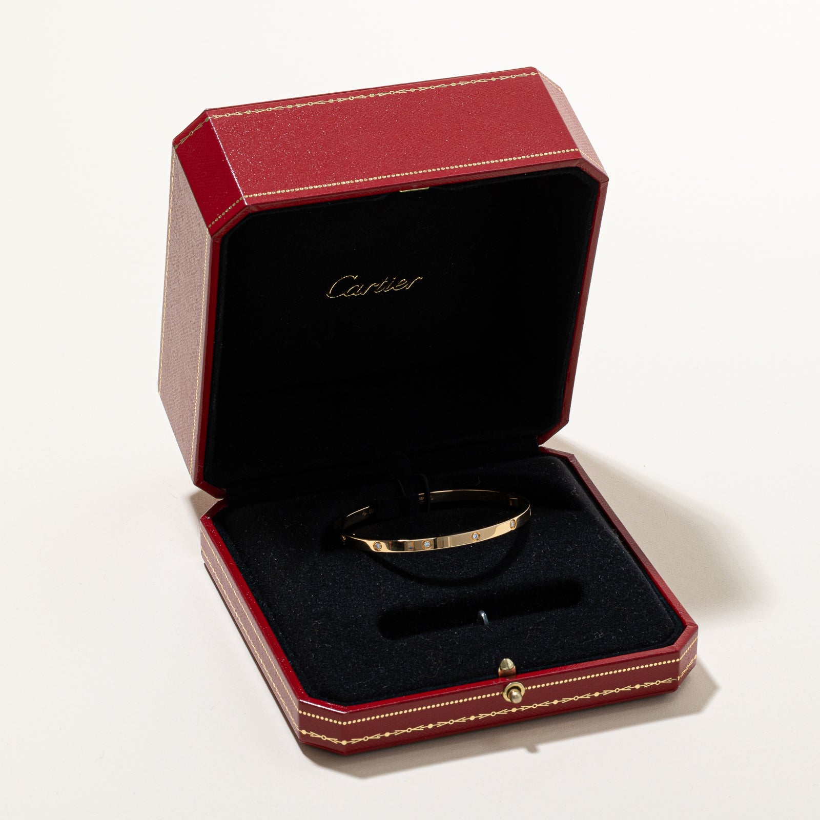 'Cartier' LOVE Bracelet Small Model 10 Diamonds | 0.21ctw | 7.25"