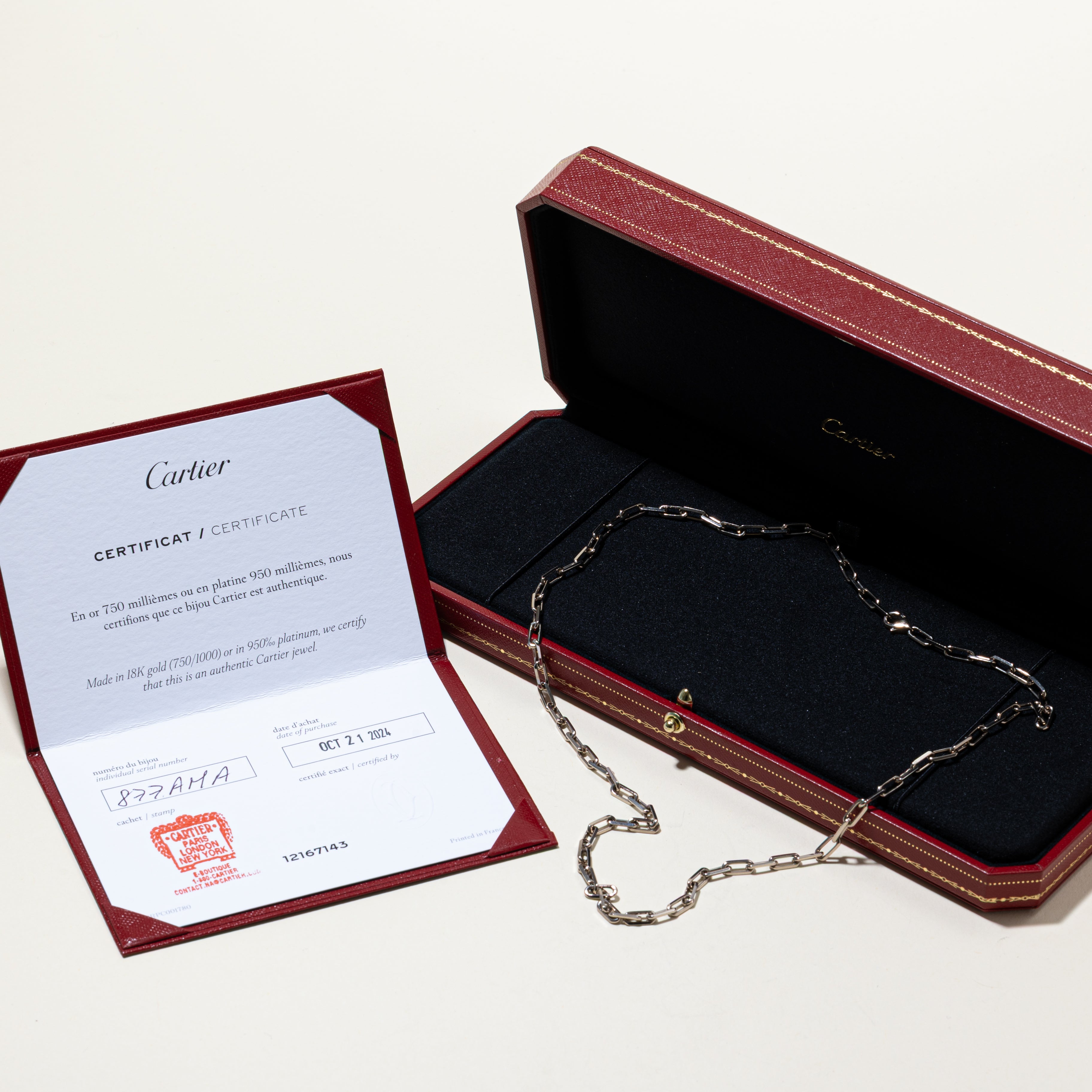 'Cartier' Santos de Cartier Necklace | small model | 22"