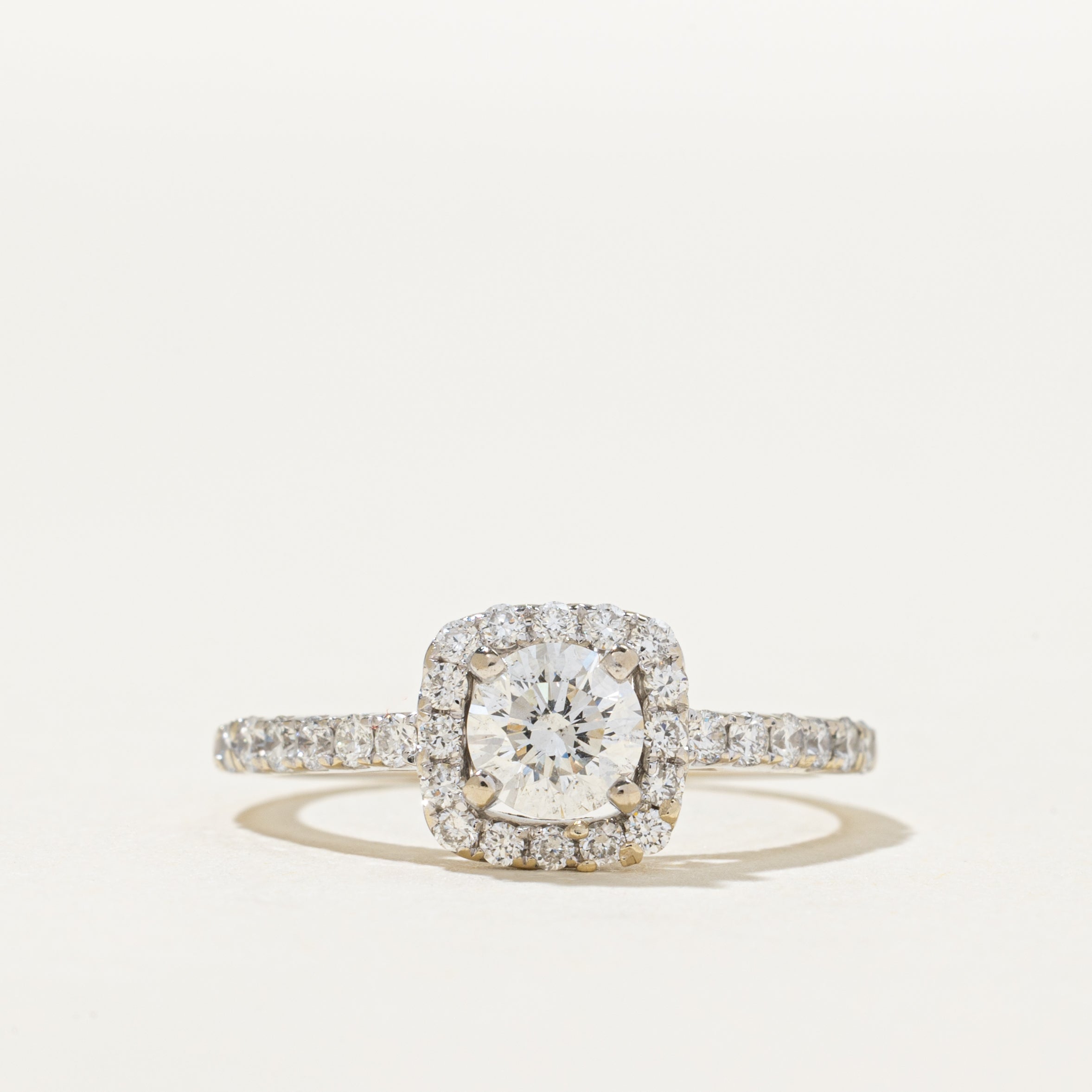 Canadian Diamond Halo Engagement Ring | 0.83ctw | SZ 5.75