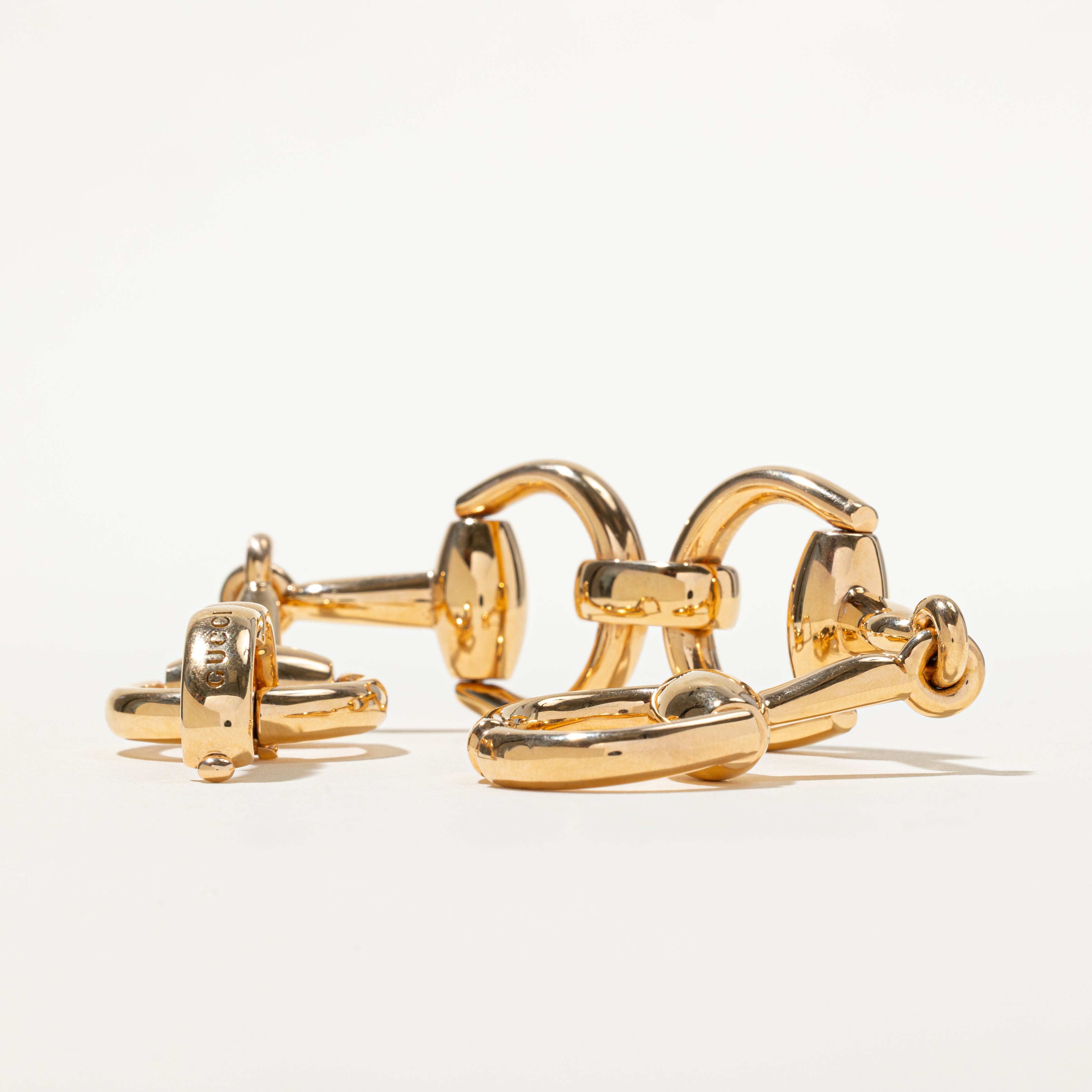 'Gucci' 18k Yellow Gold Equestrian Horsebit Bracelet | 7 3/4"