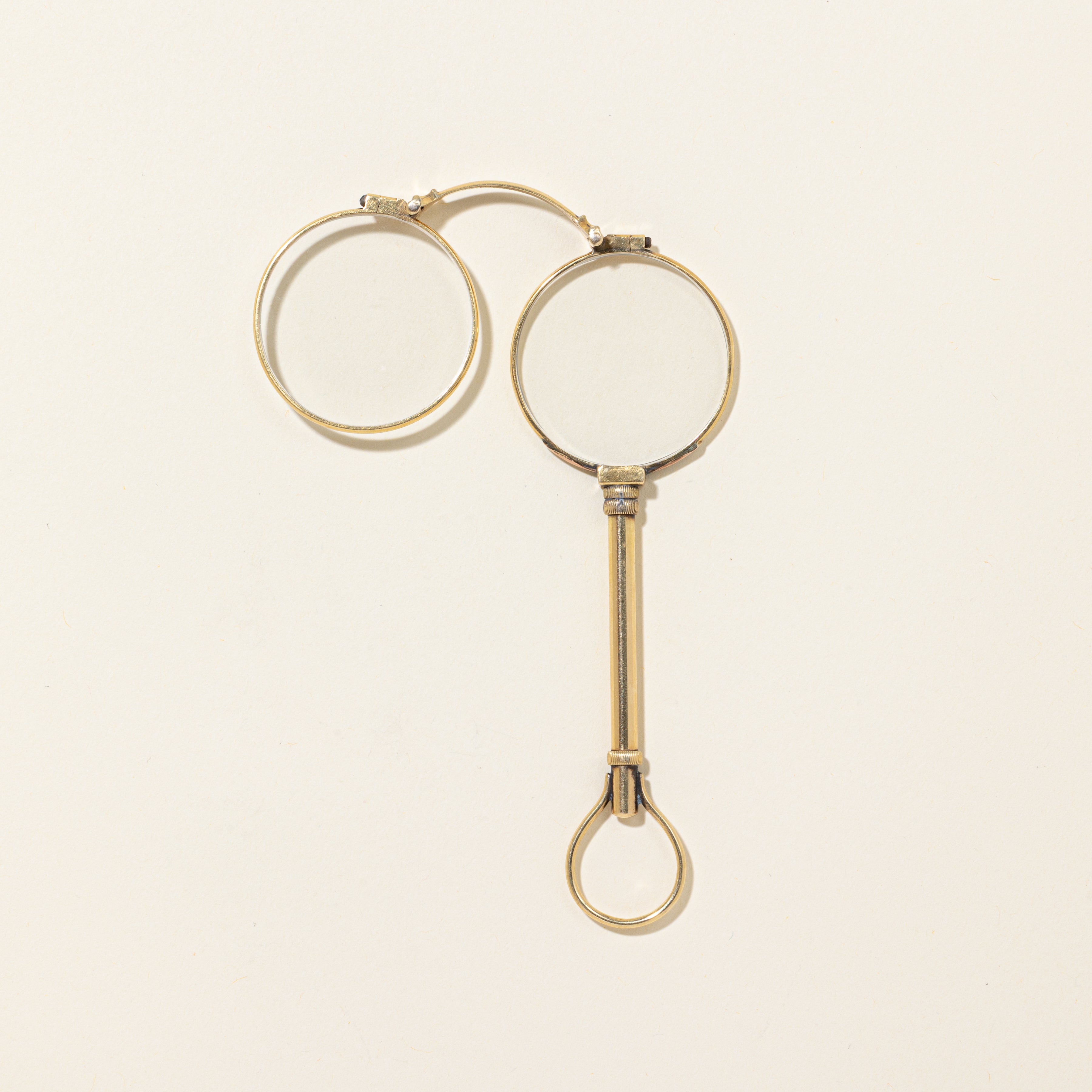 'Dixey & Son' 15k Yellow Gold Antique Lorgnette