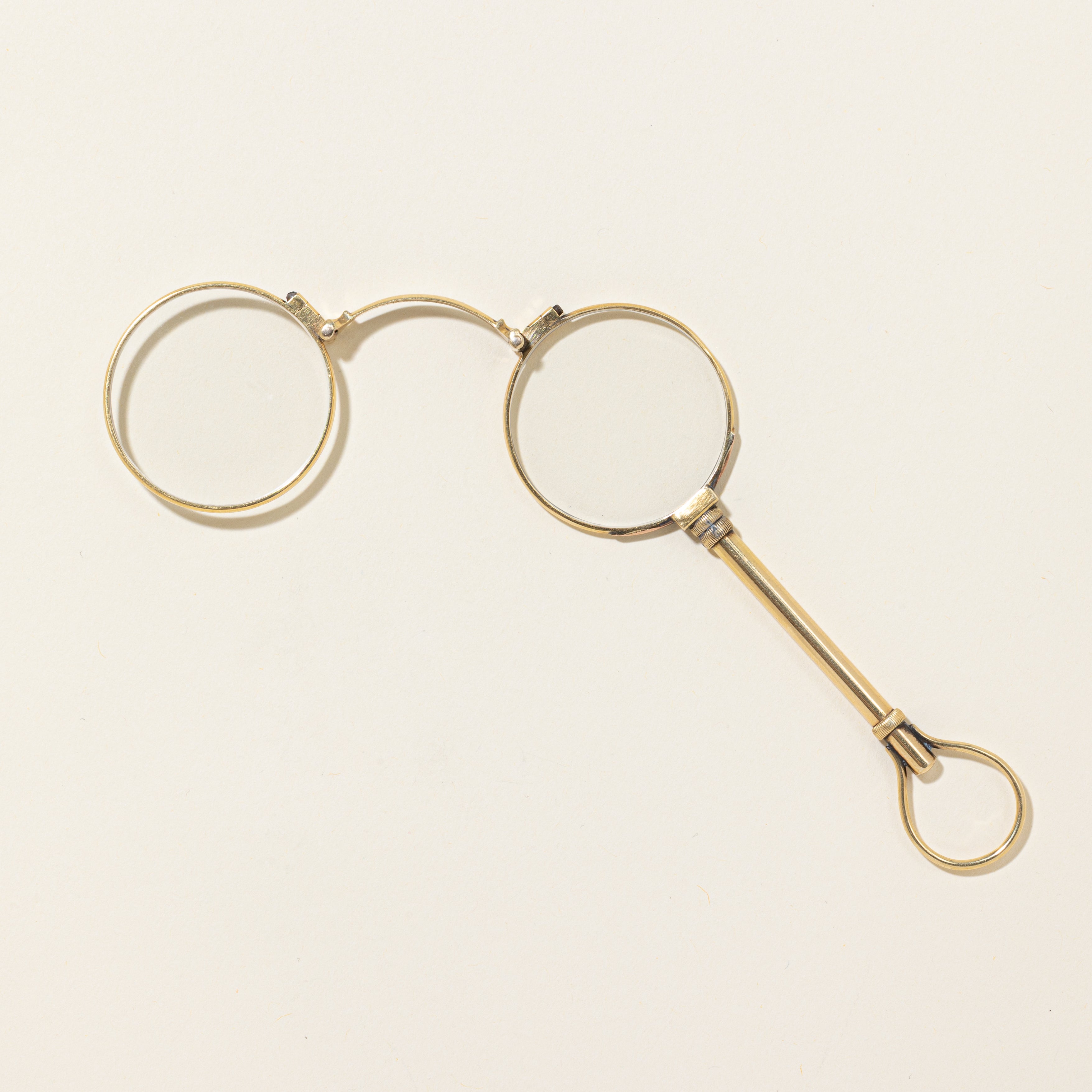 'Dixey & Son' 15k Yellow Gold Antique Lorgnette