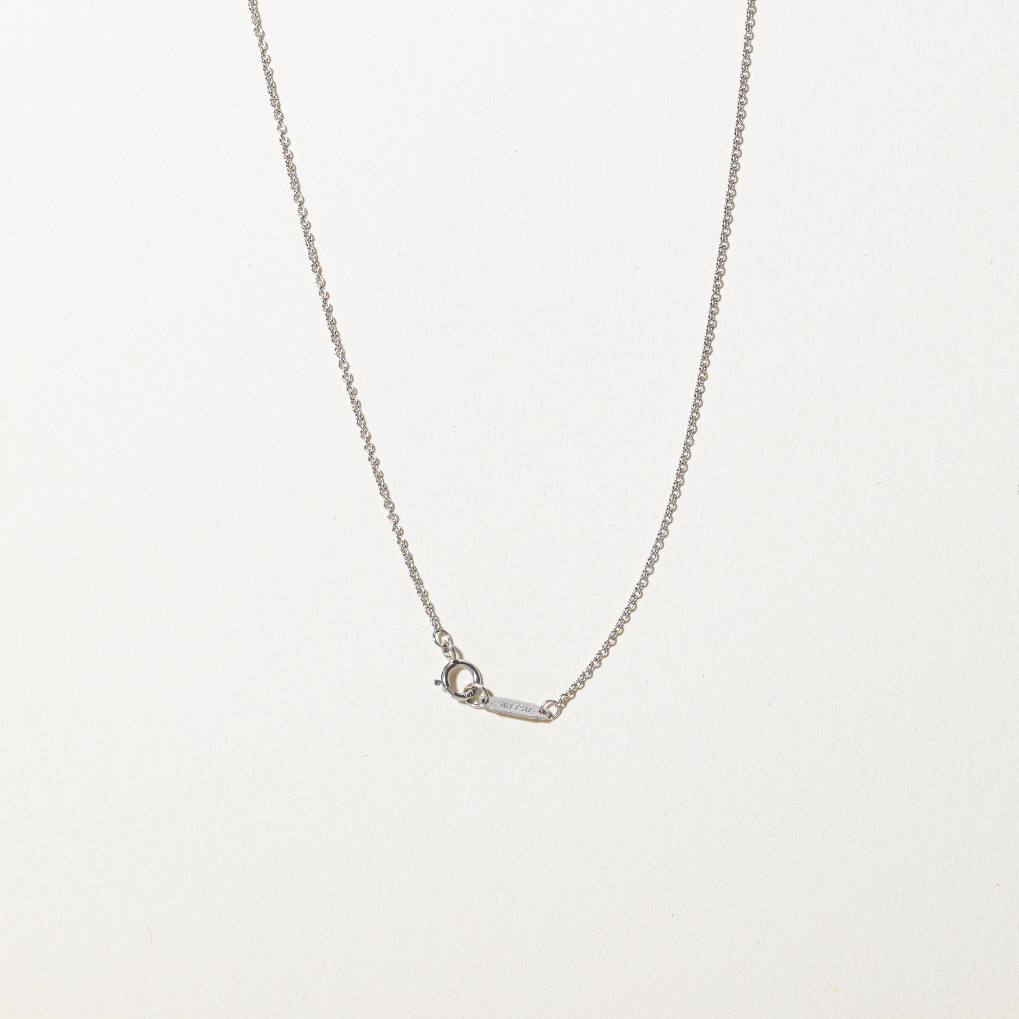 'Tiffany & Co' 18k White Gold Cable Link Chain | 18"