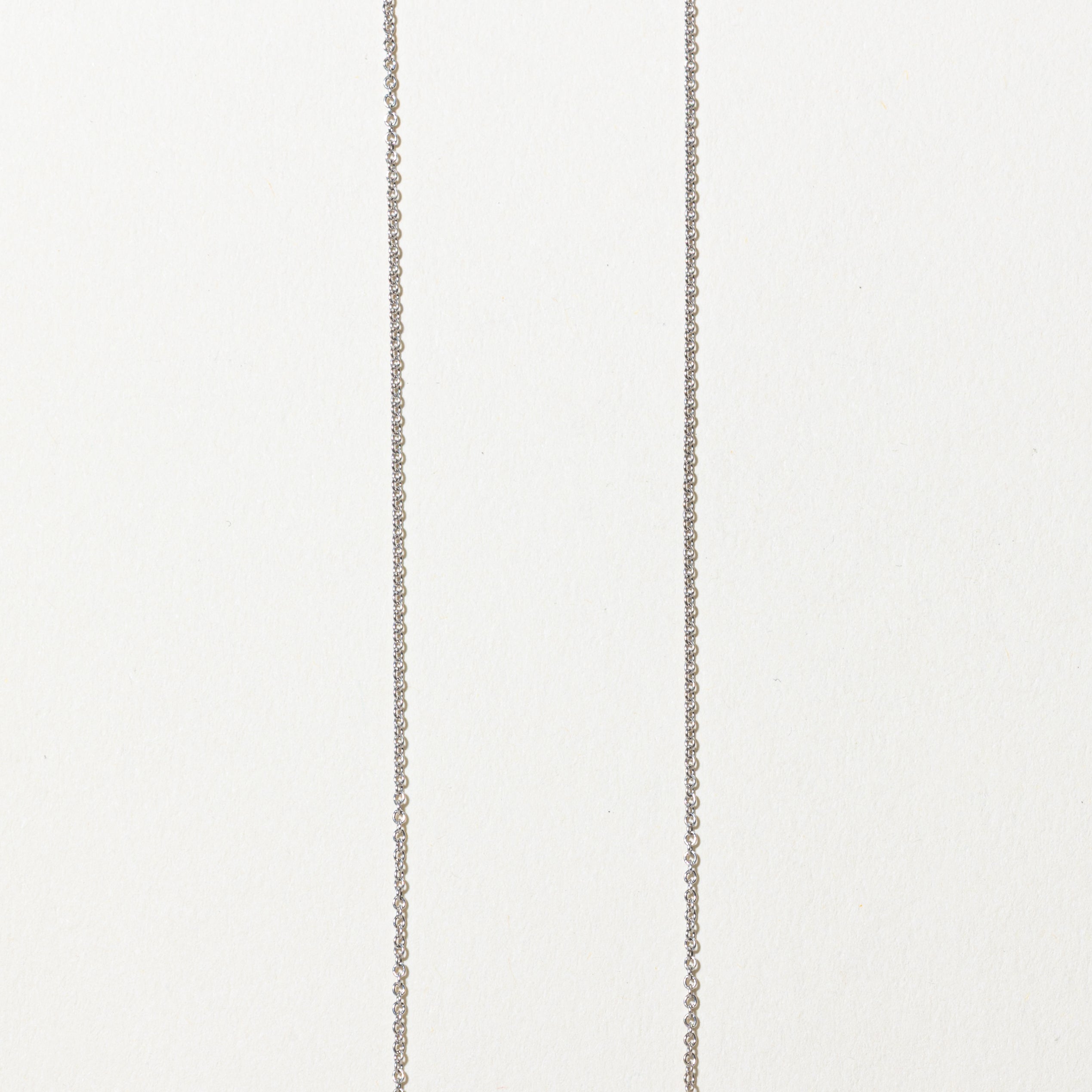 'Tiffany & Co' 18k White Gold Cable Link Chain | 18"