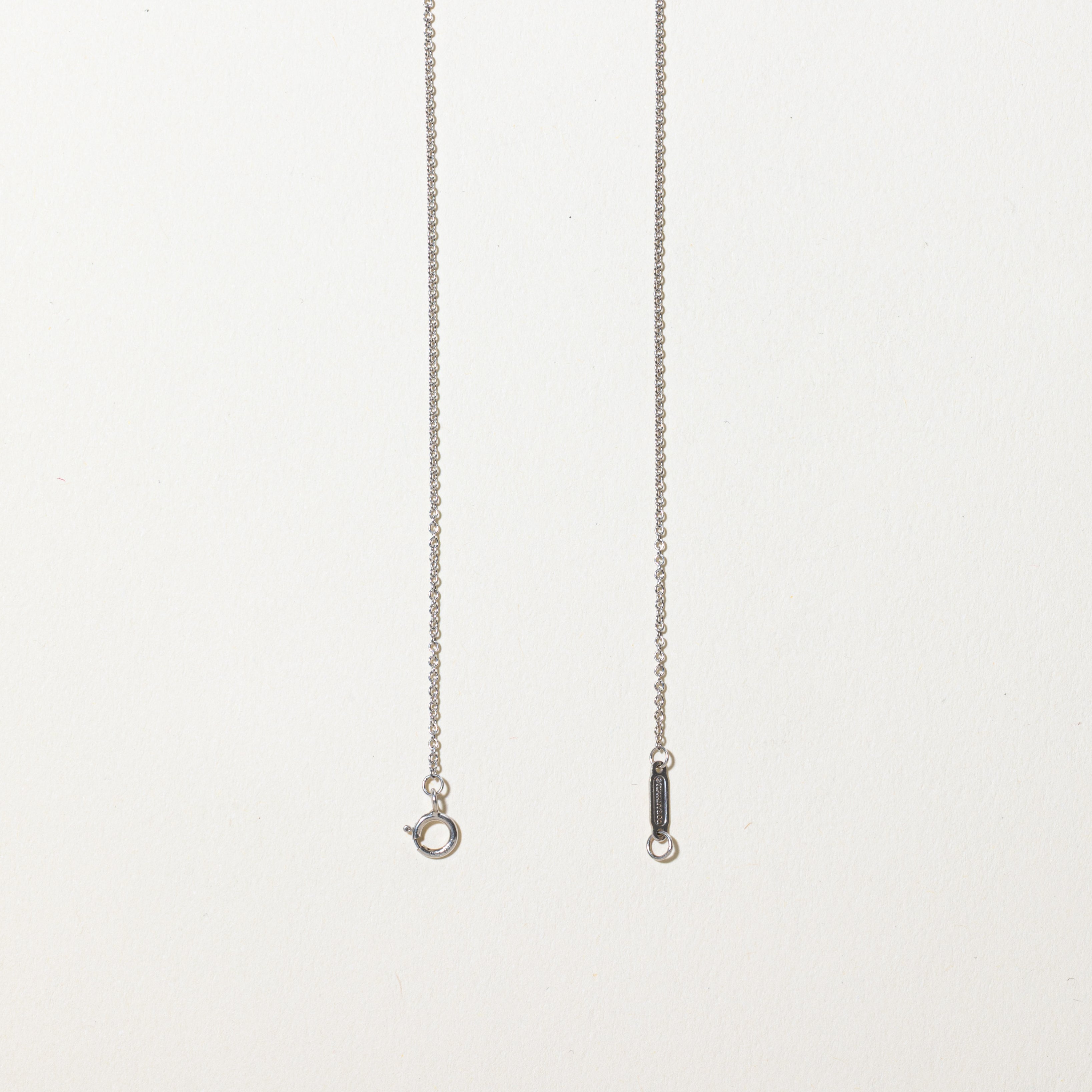 Tiffany & Co' 18k White Gold Cable Link Chain | 18