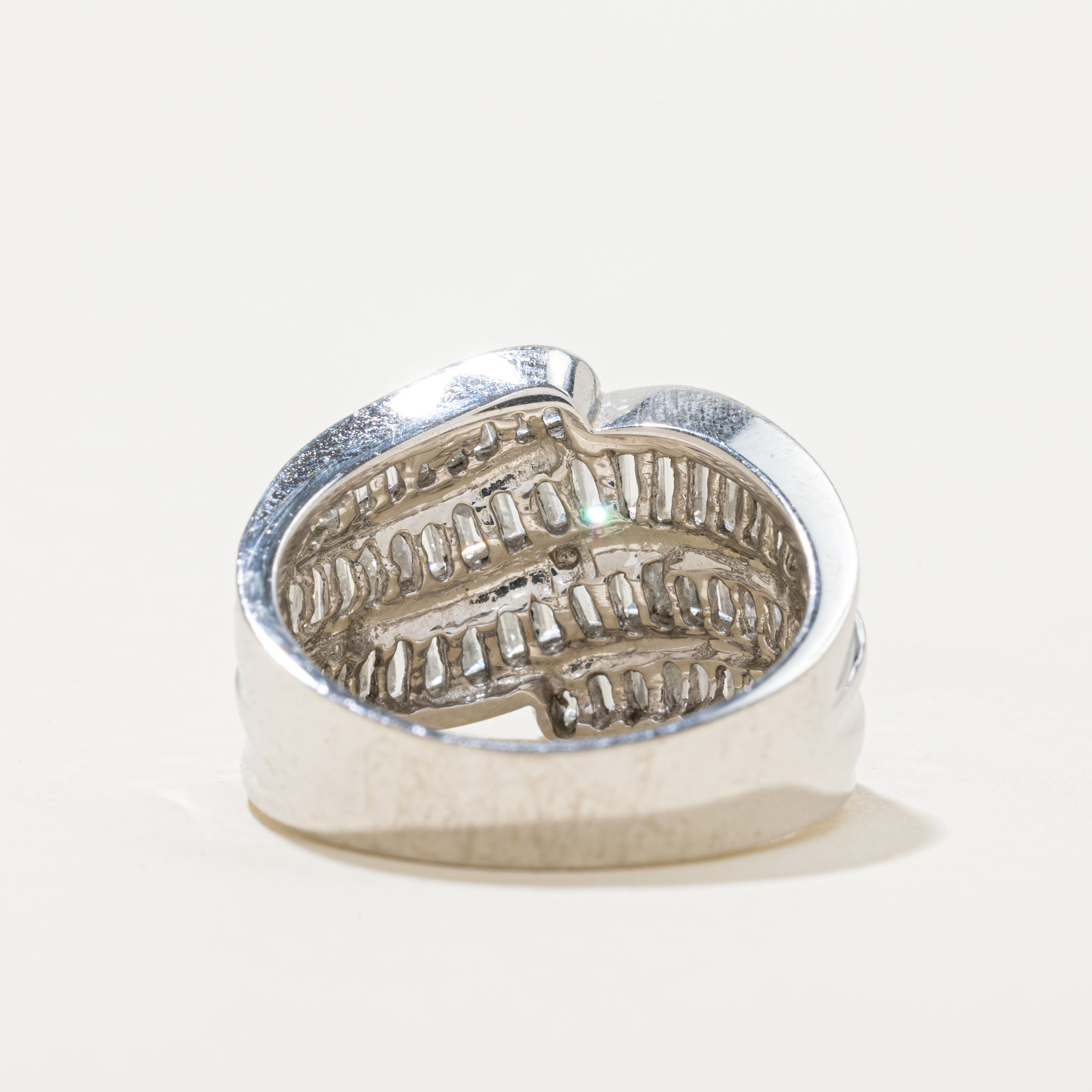 Channel Set Baguette Cut Diamond Waterfall Ring | 3.03ctw | SZ 7.5