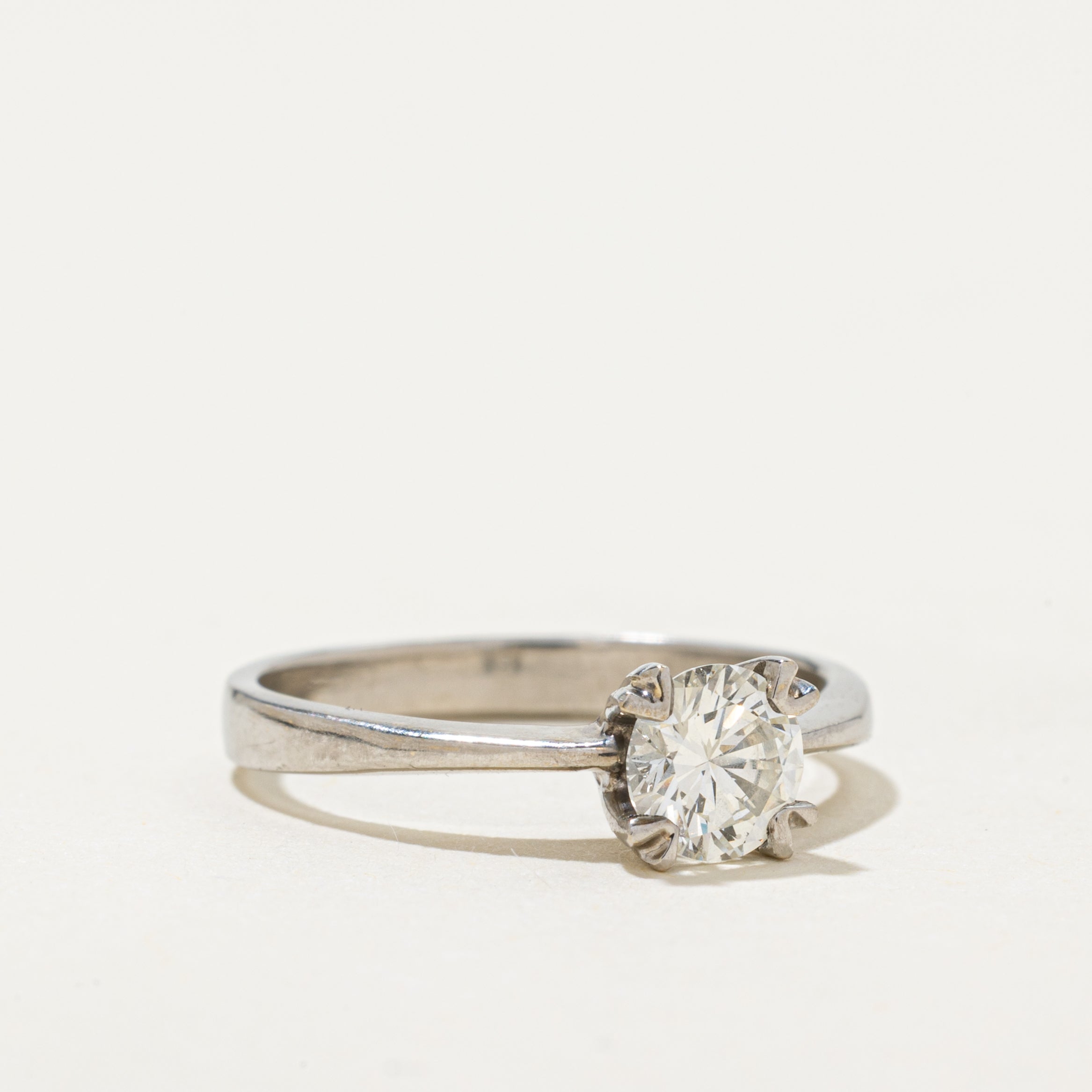 Bague de fiançailles solitaire en or 18 carats avec diamant de 0,50 ct | Taille 4,5