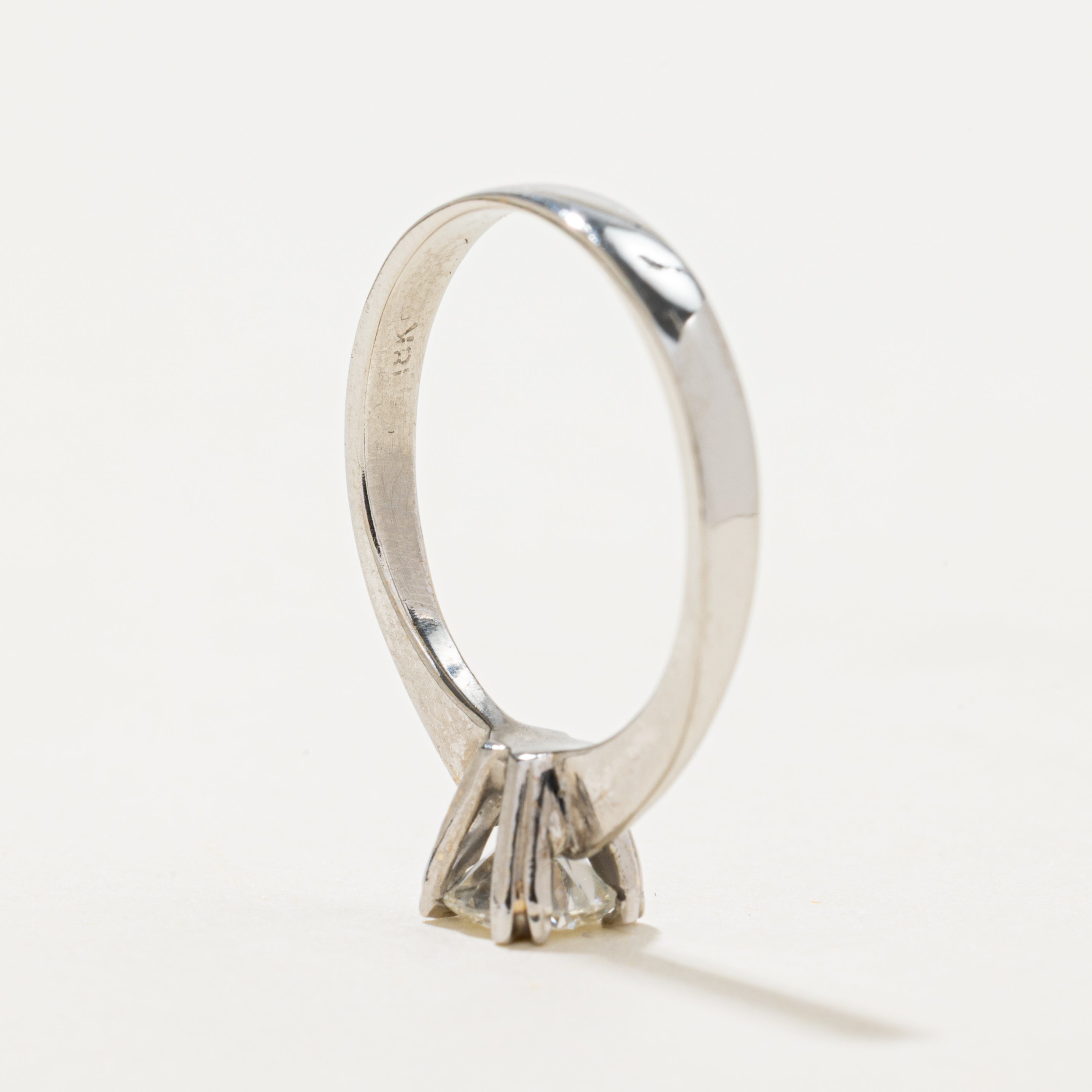 Bague de fiançailles solitaire en or 18 carats avec diamant de 0,50 ct | Taille 4,5