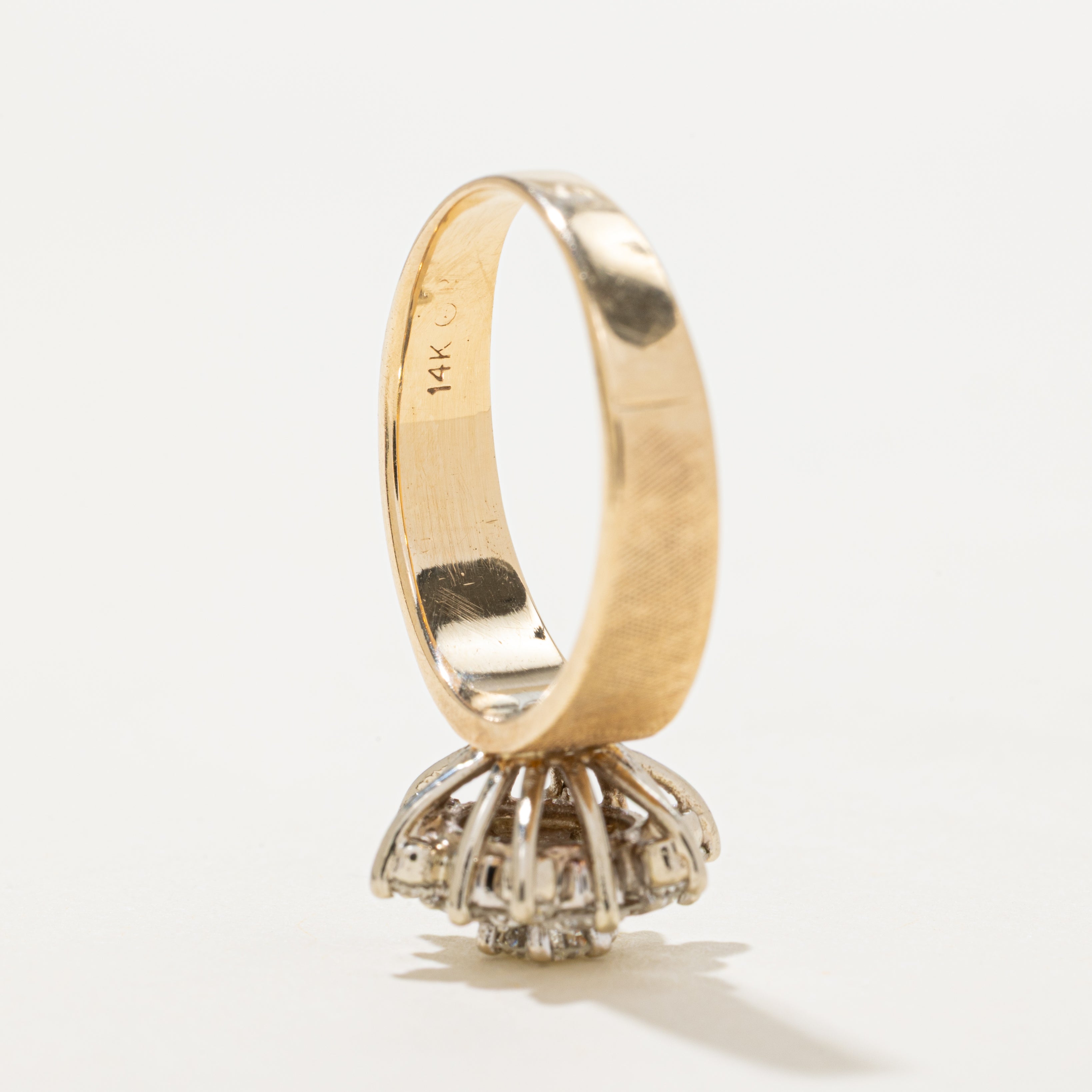 18k Diamond Petal Cluster Ring | 0.97ctw | SZ 7.25
