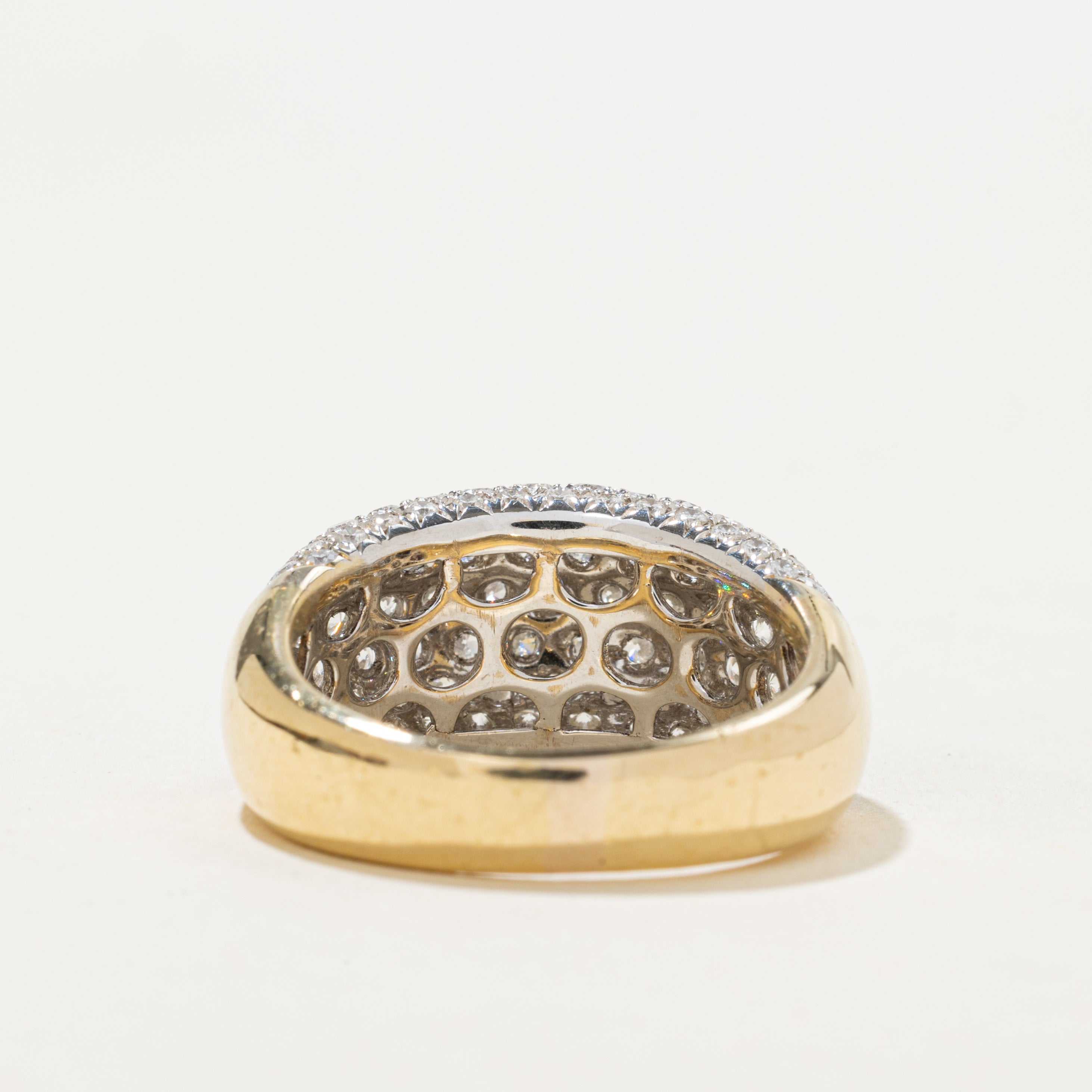 18k Pave Set Diamond Dome Ring | 2.00ctw | SZ 7.25