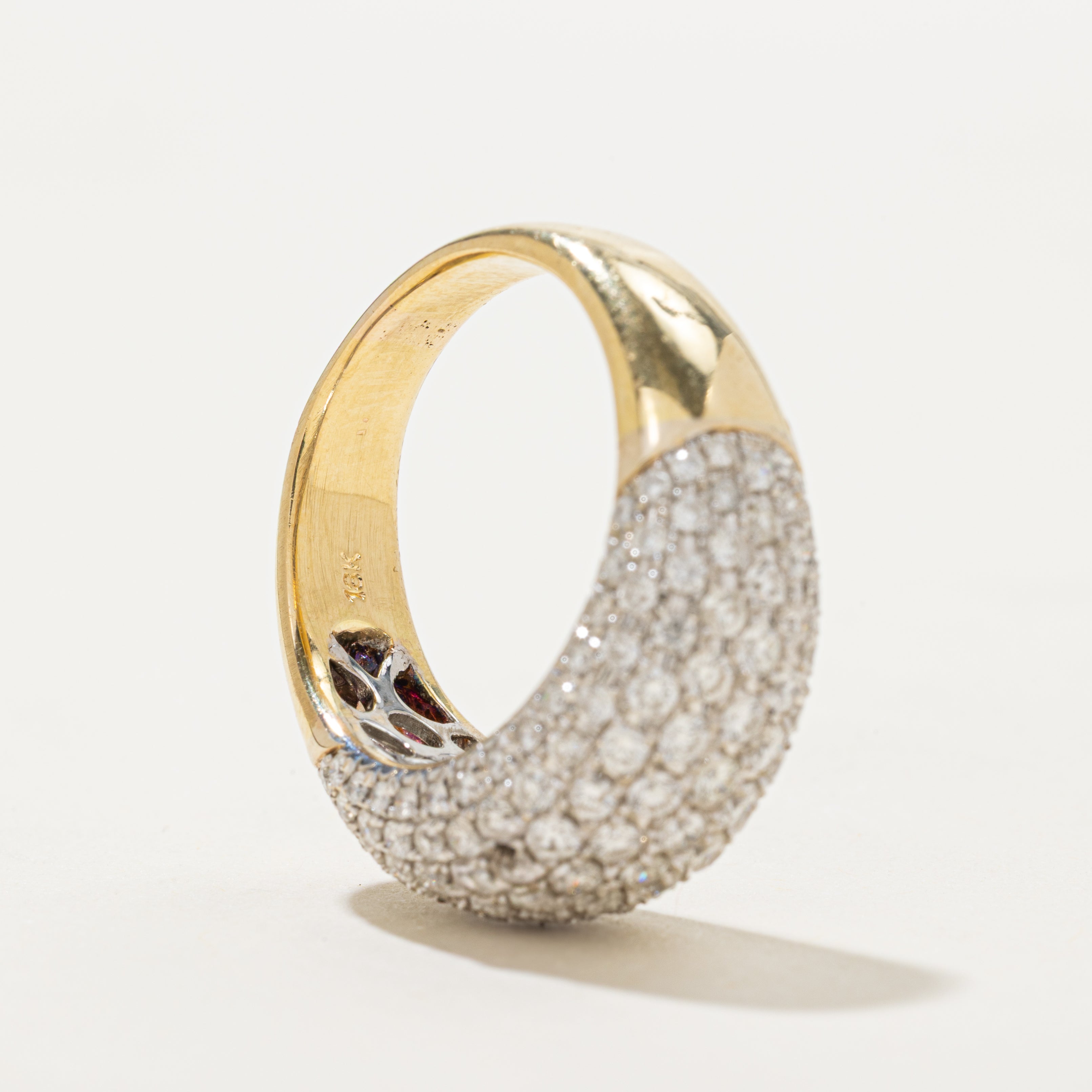 18k Pave Set Diamond Dome Ring | 2.00ctw | SZ 7.25