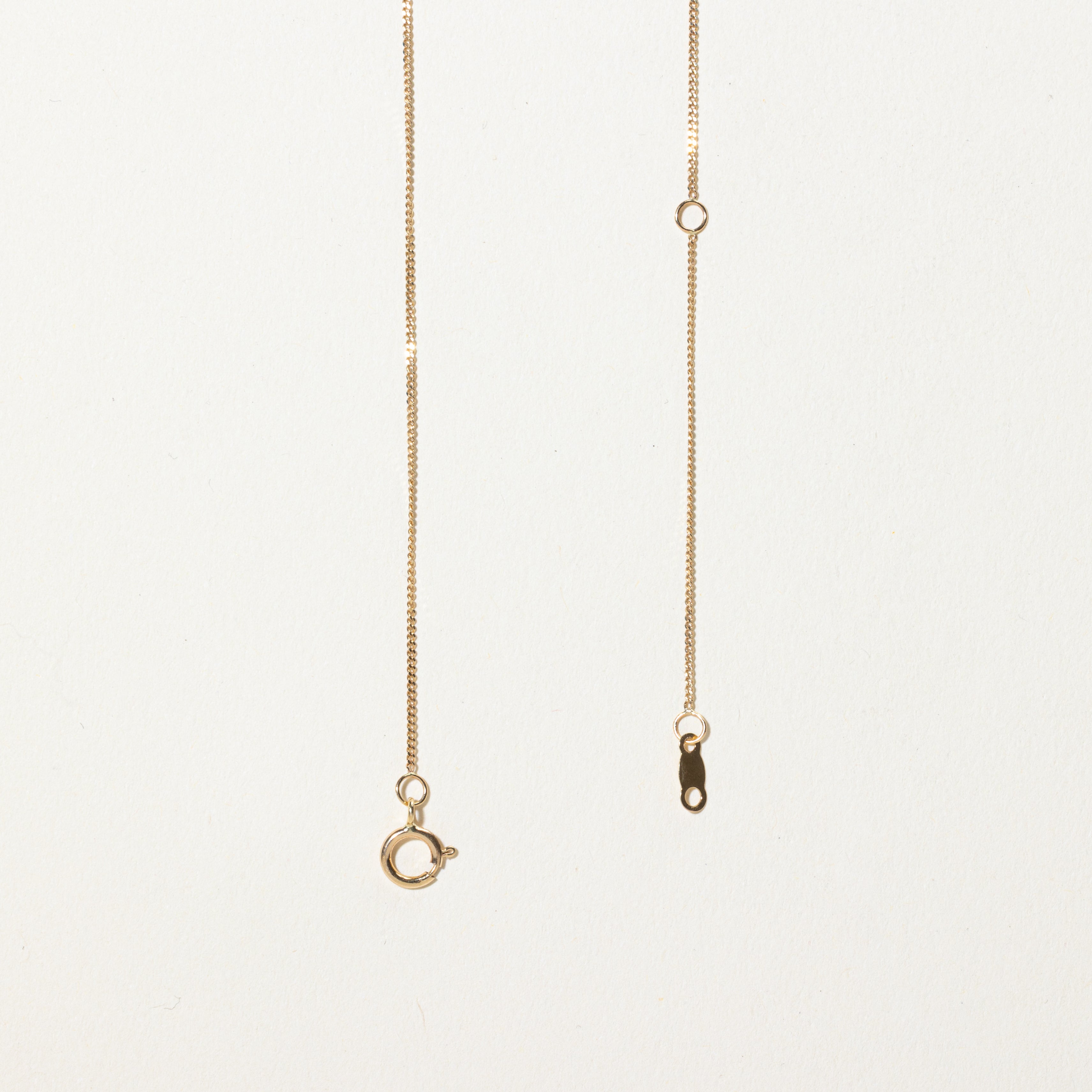 Collier pendentif en or 18 carats serti de diamants canadiens | 0,21 ct | 43 cm