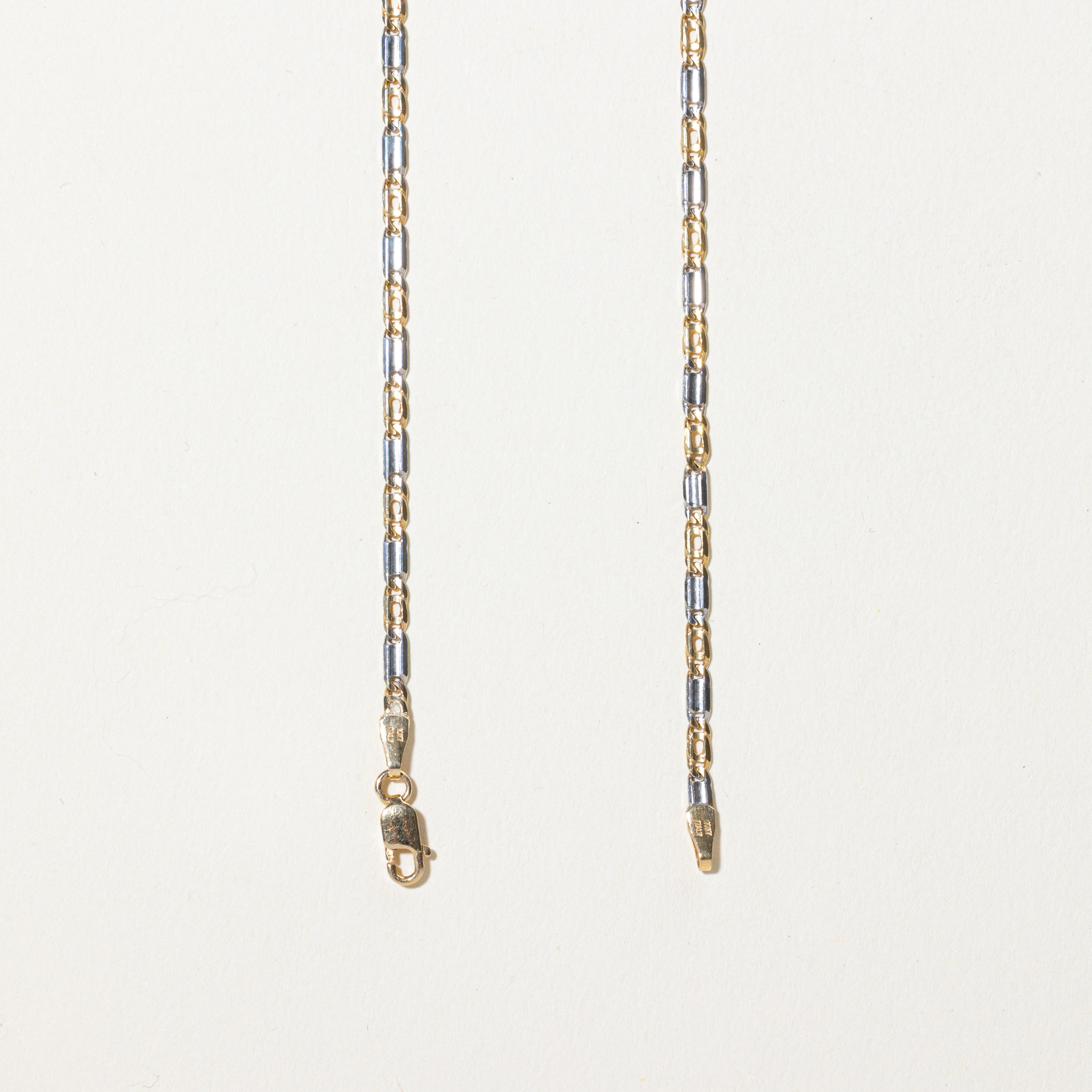 Collier pendentif bicolore en citrine et diamants sertis clos | 5,77 ct, 0,11 ct au total | 48 cm