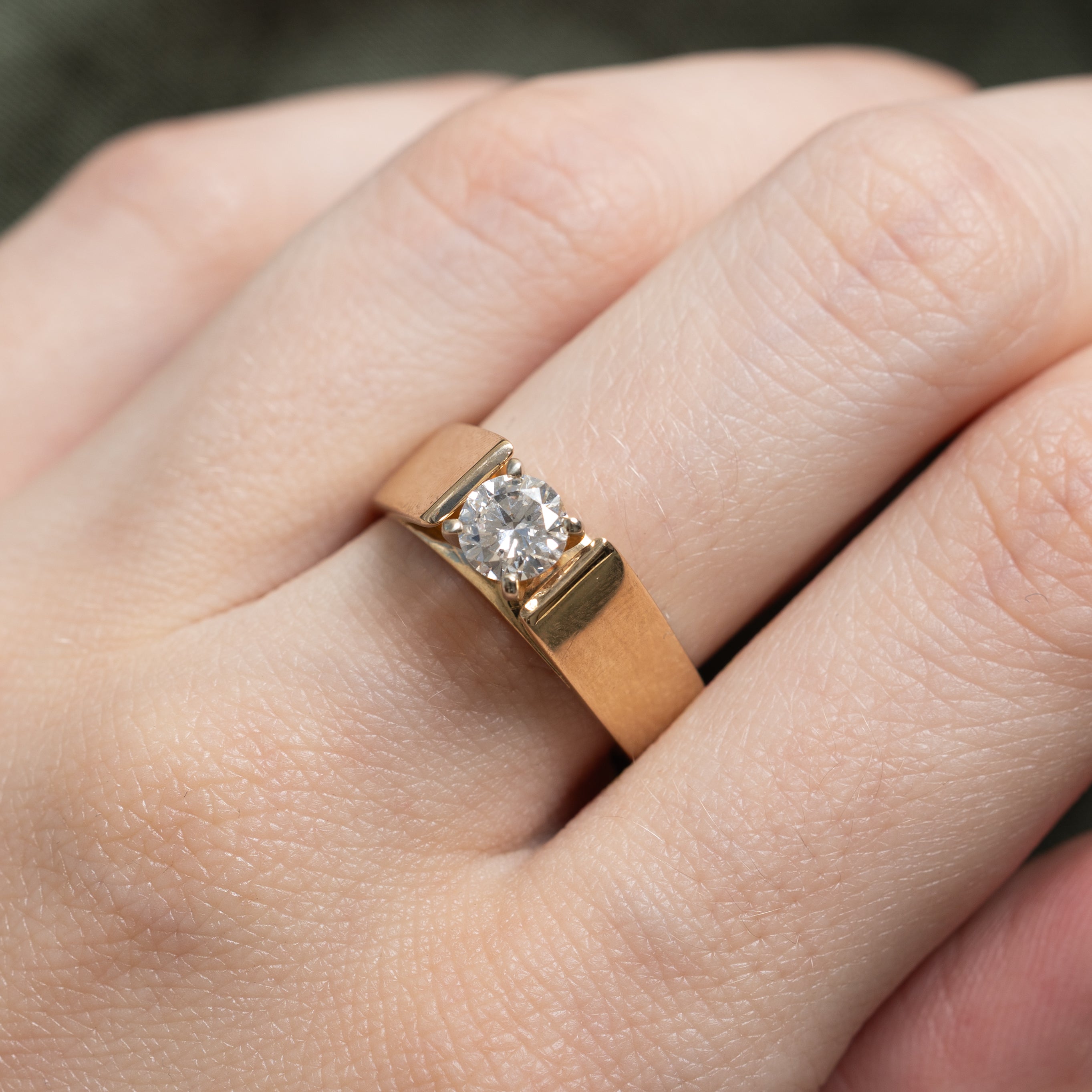 Bague de fiançailles solitaire en diamant | 0,62 ct | Taille 6,5