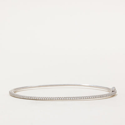 Single Row Diamond Bangle Bracelet | 0.58ctw | 7.5