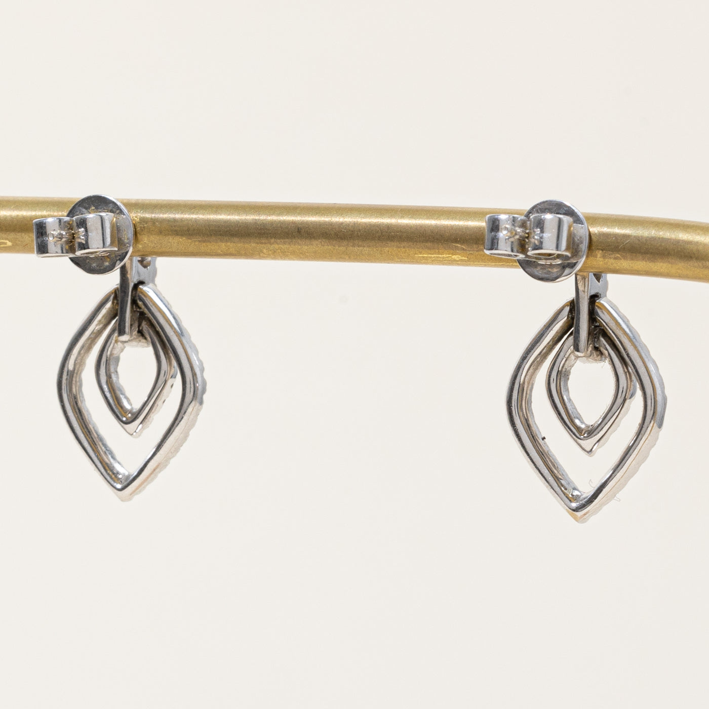 Double Marquise Shaped Diamond Drop Earrings | 0.61ctw |