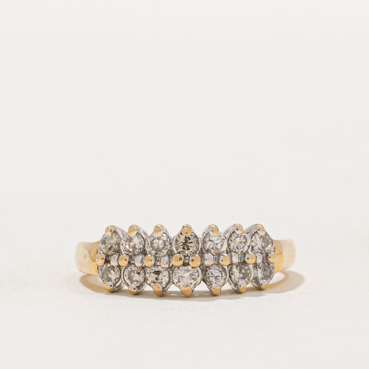 Double Row Diamond Ring | 0.42ctw | SZ 6 |