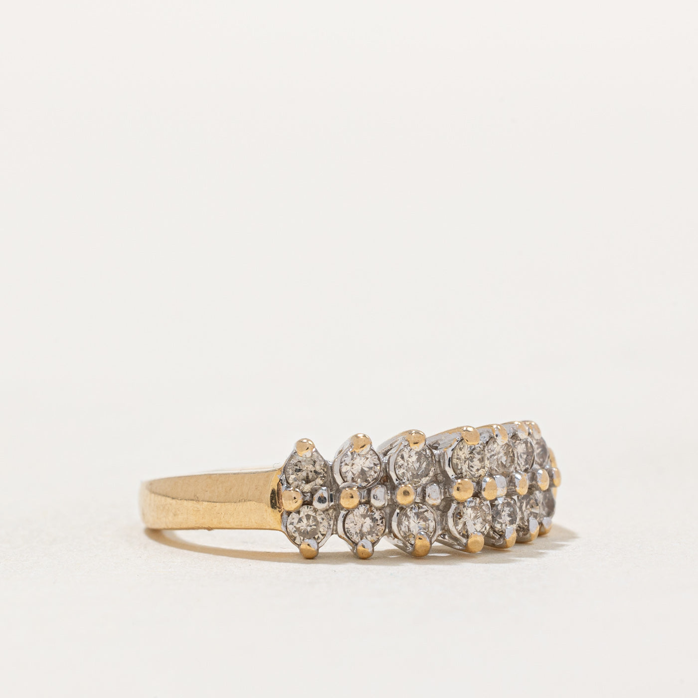 Double Row Diamond Ring | 0.42ctw | SZ 6 |