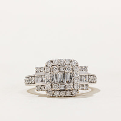 Multi Cut Diamond Cluster Ring | 1.00ctw | SZ 7.25 |