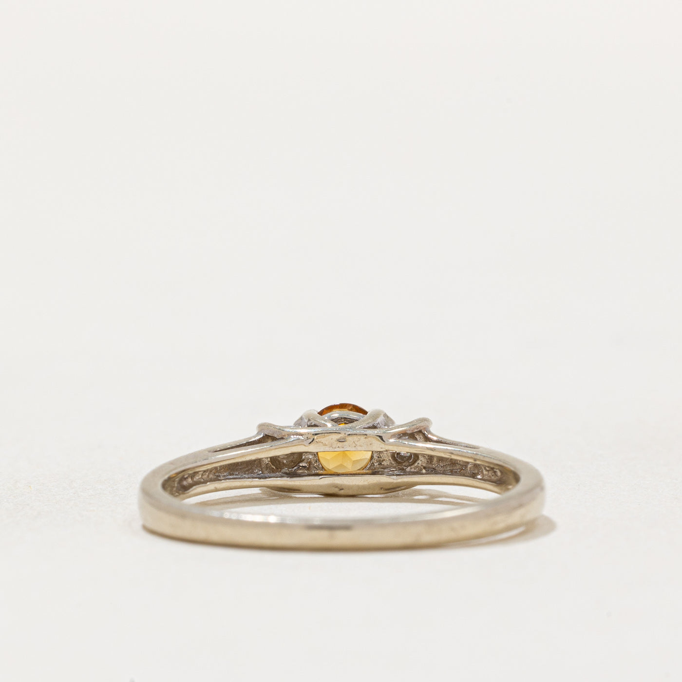 Citrine & Diamond Ring | 0.19ct, 0.01ctw | SZ 6.75 |