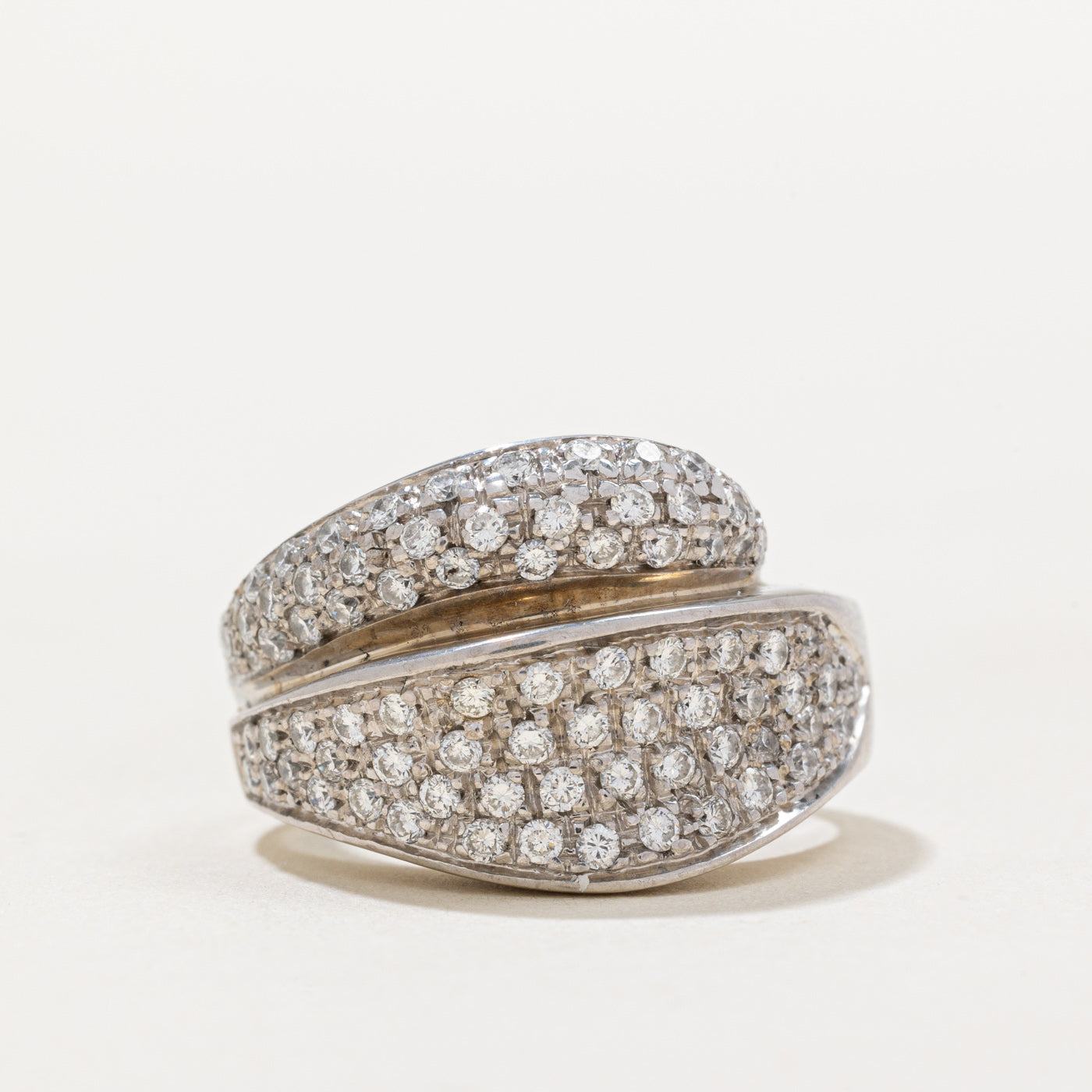 Pave Set Diamond Ring | 0.93ctw | SZ 5.25 |