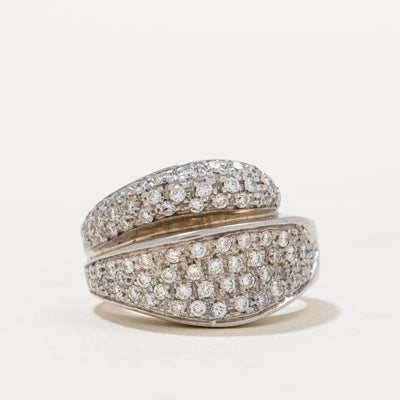 Pave Set Diamond Ring | 0.93ctw | SZ 5.25 |