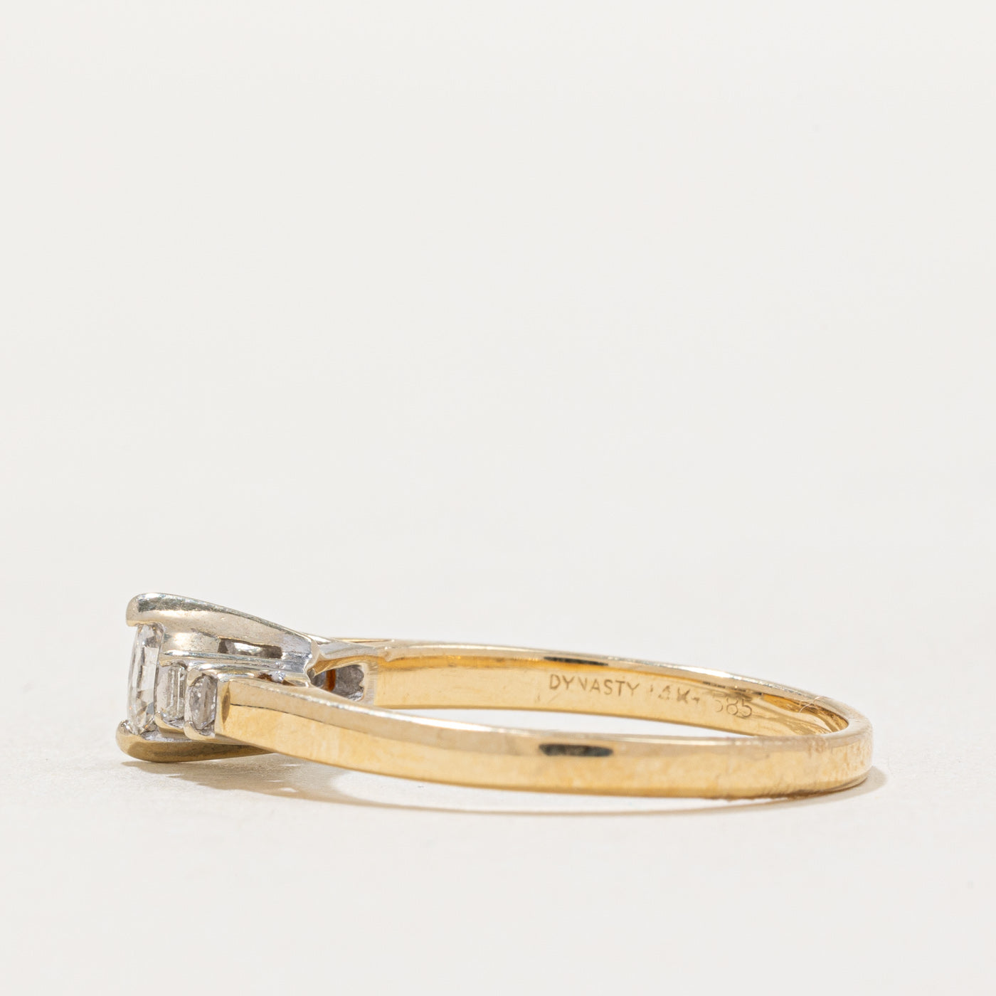Bague en diamant taille marquise | 0,25 ct | Taille 6,75 | 