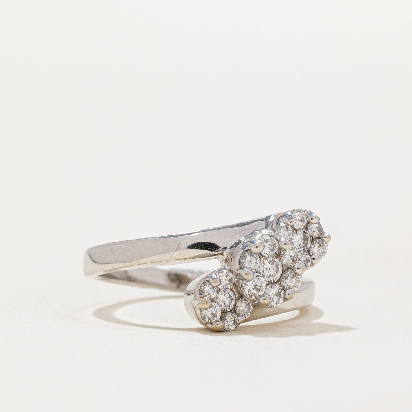 Diamond Cluster Bypass Ring | 0.50ctw | SZ 7.25 |