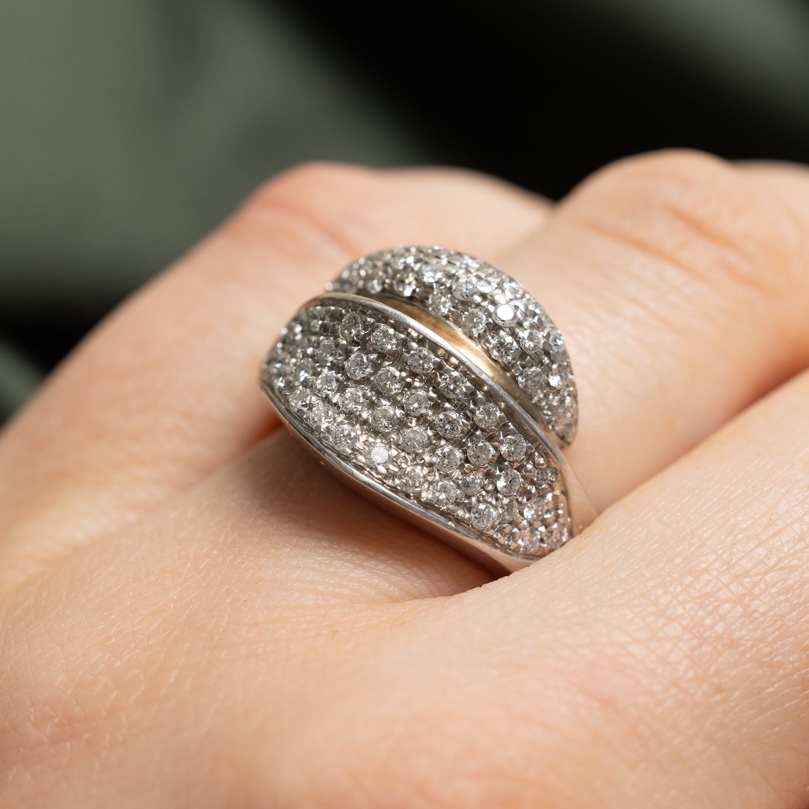 Pave Set Diamond Ring | 0.93ctw | SZ 5.25 |