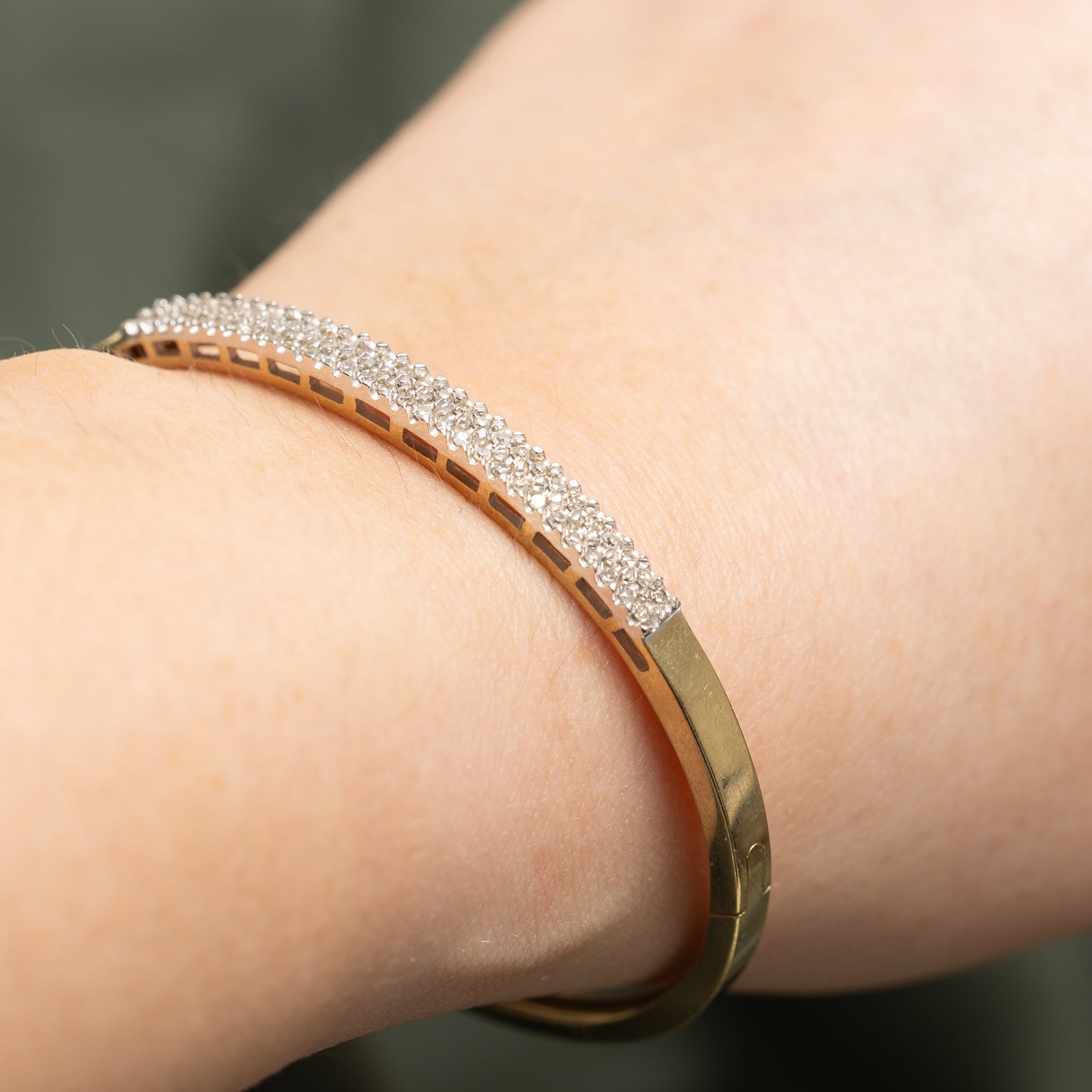 Double Row Diamond Bangle | 0.50ctw | 8" |
