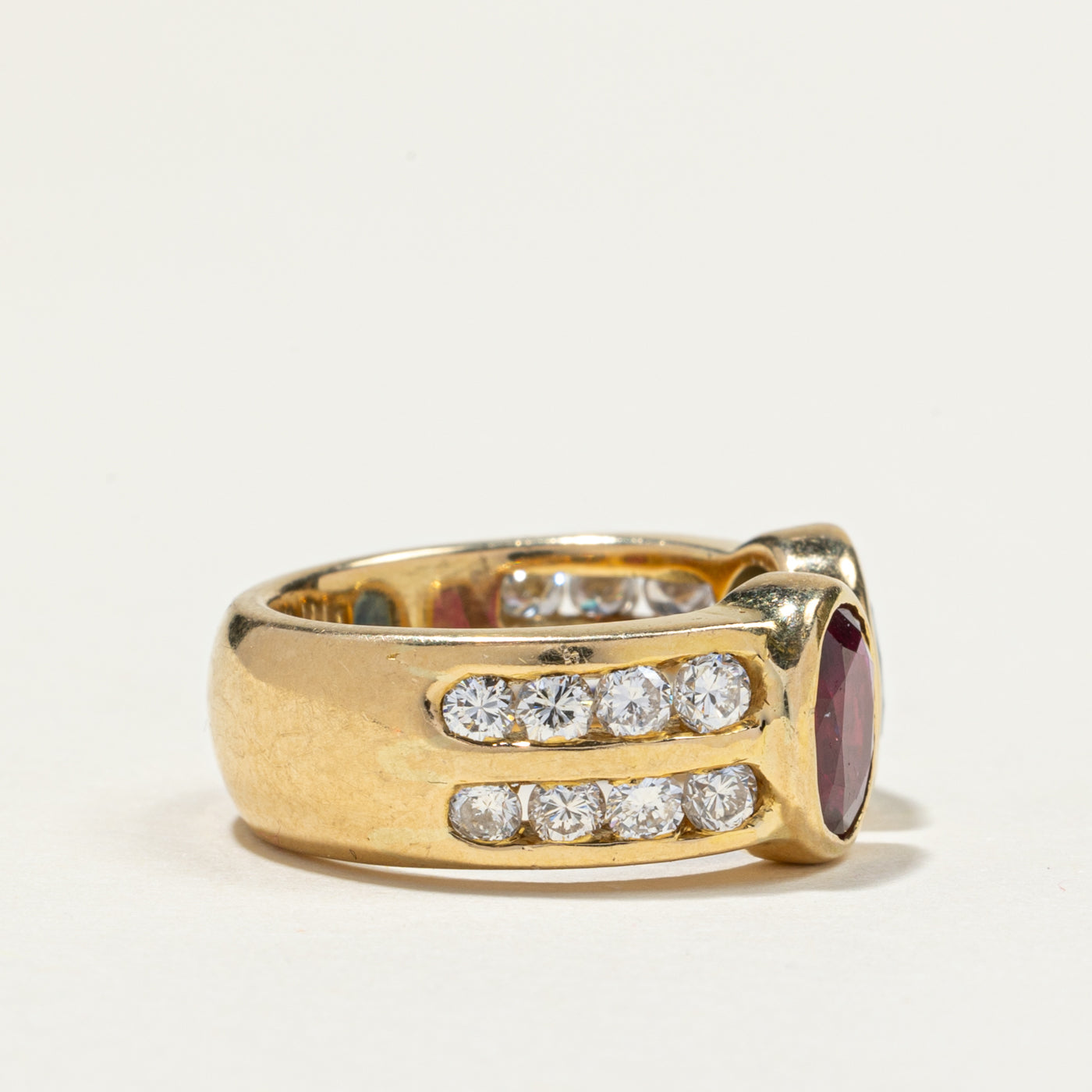 Toi et Moi Ruby, Sapphire & Diamond Open Ring | 1.16ct, 1.31ct, 0.84ctw | SZ 5