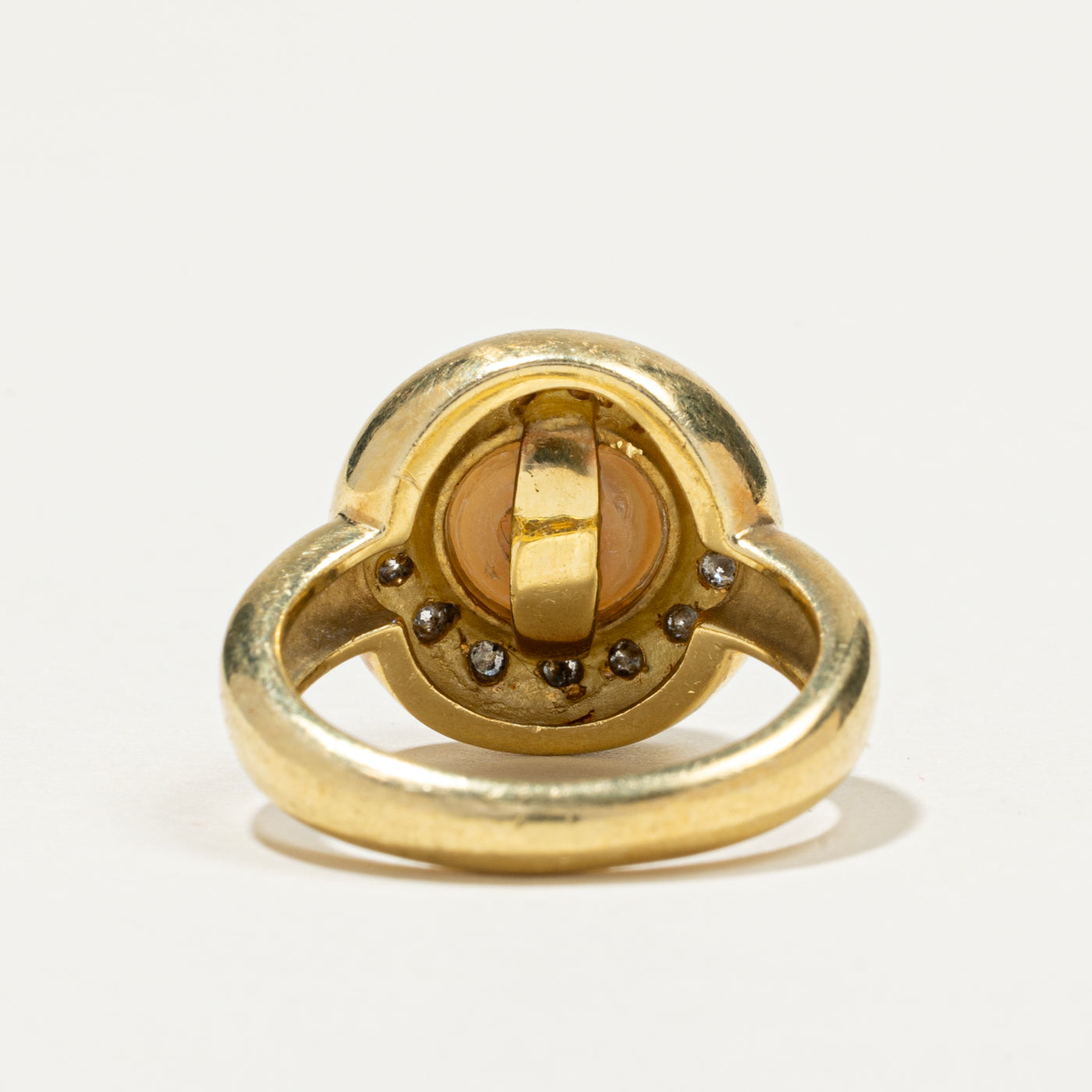 Pearl & Diamond Halo Cocktail Ring | 0.43ctw | SZ 6