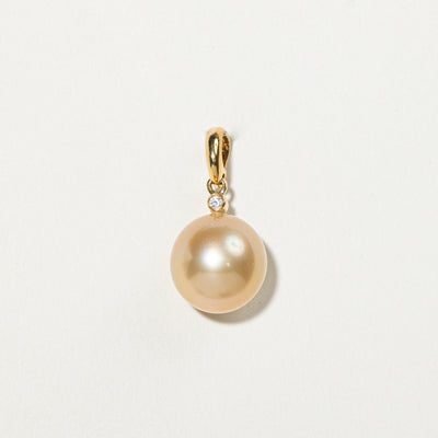 South Sea Pearl & Diamond Pendant | 13.5-14.00mm, 0.03ct