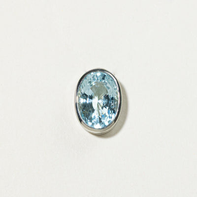 Oval Cut Bezel Set Aquamarine Pendant | 4.97ct